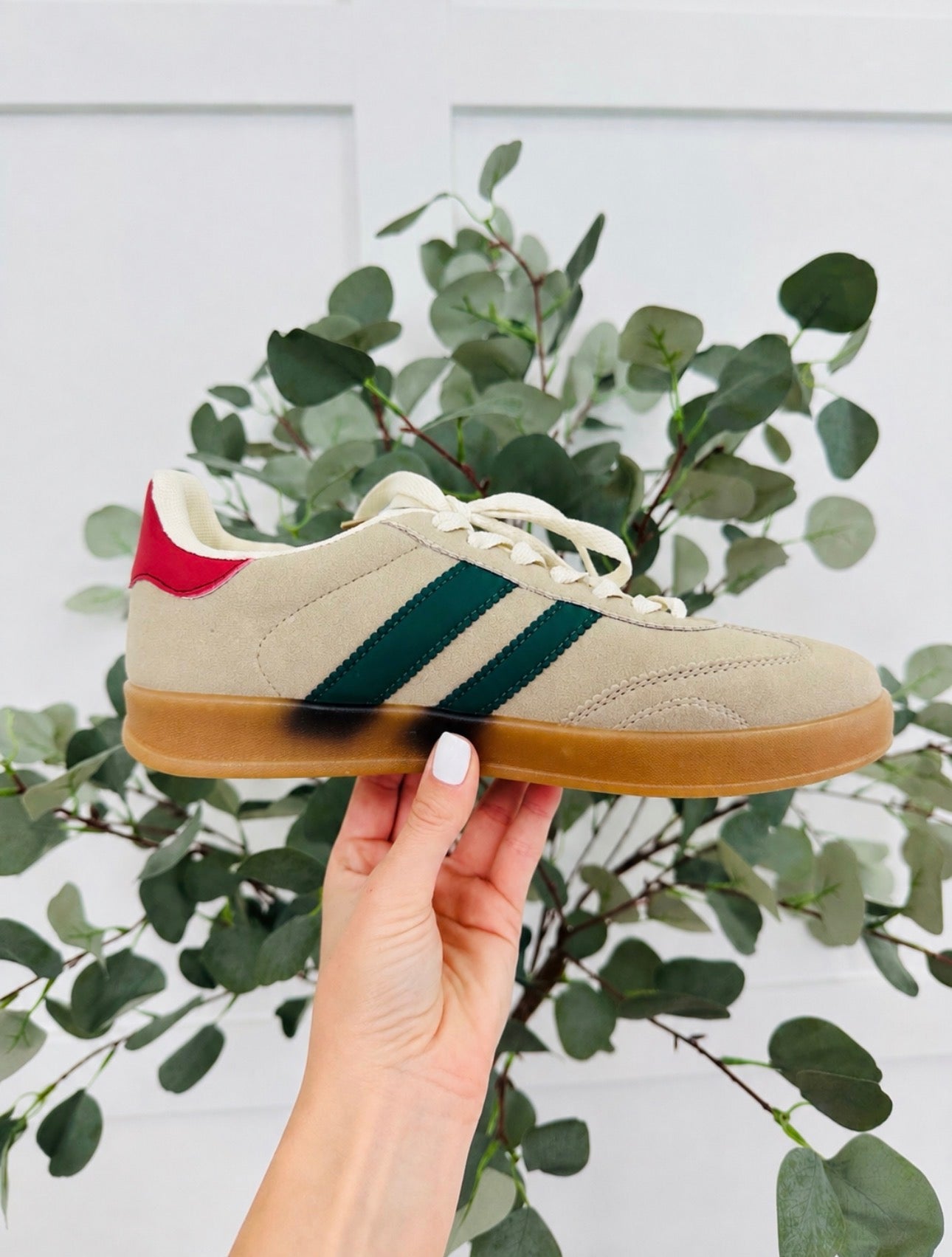 Women's Khaki Green Sneakers - product view 1