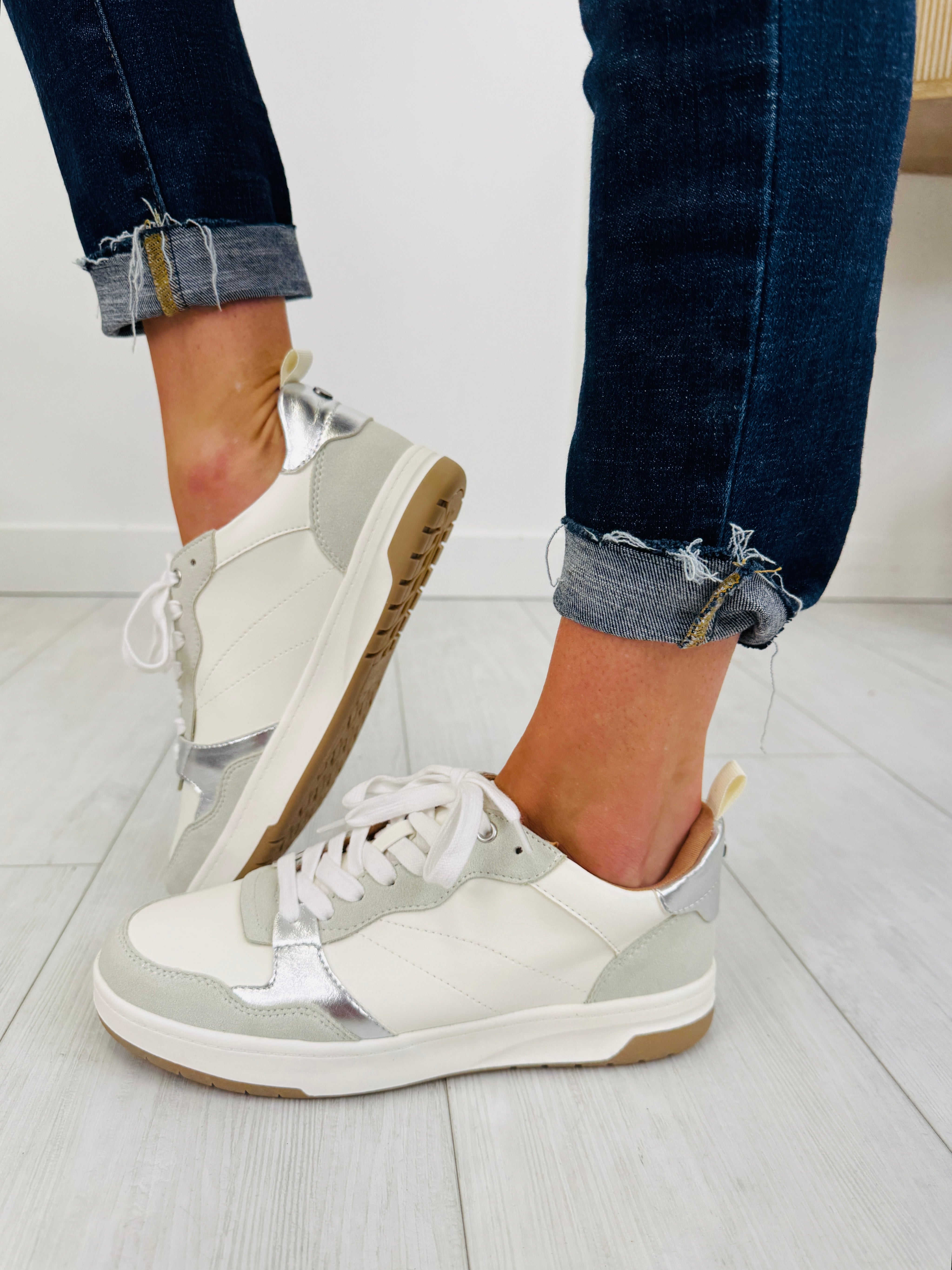 Women's Silver Platform Sneakers - product view 4
