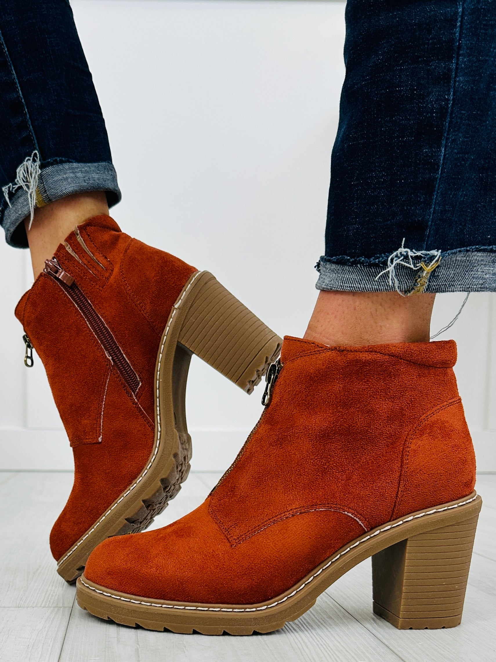 Women's Rust Platform Booties - product view 2