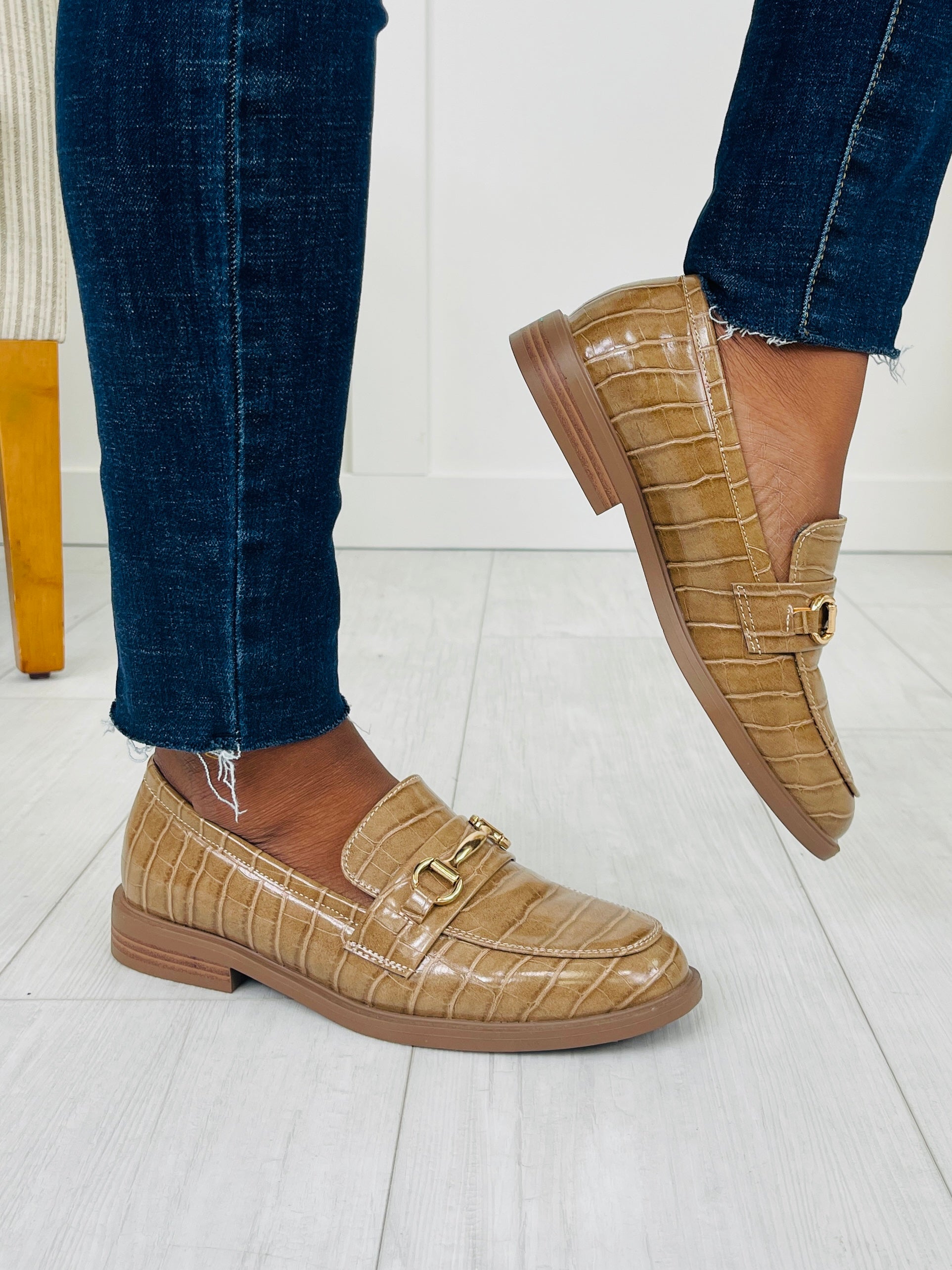 Women's Taupe Loafers - product view 2