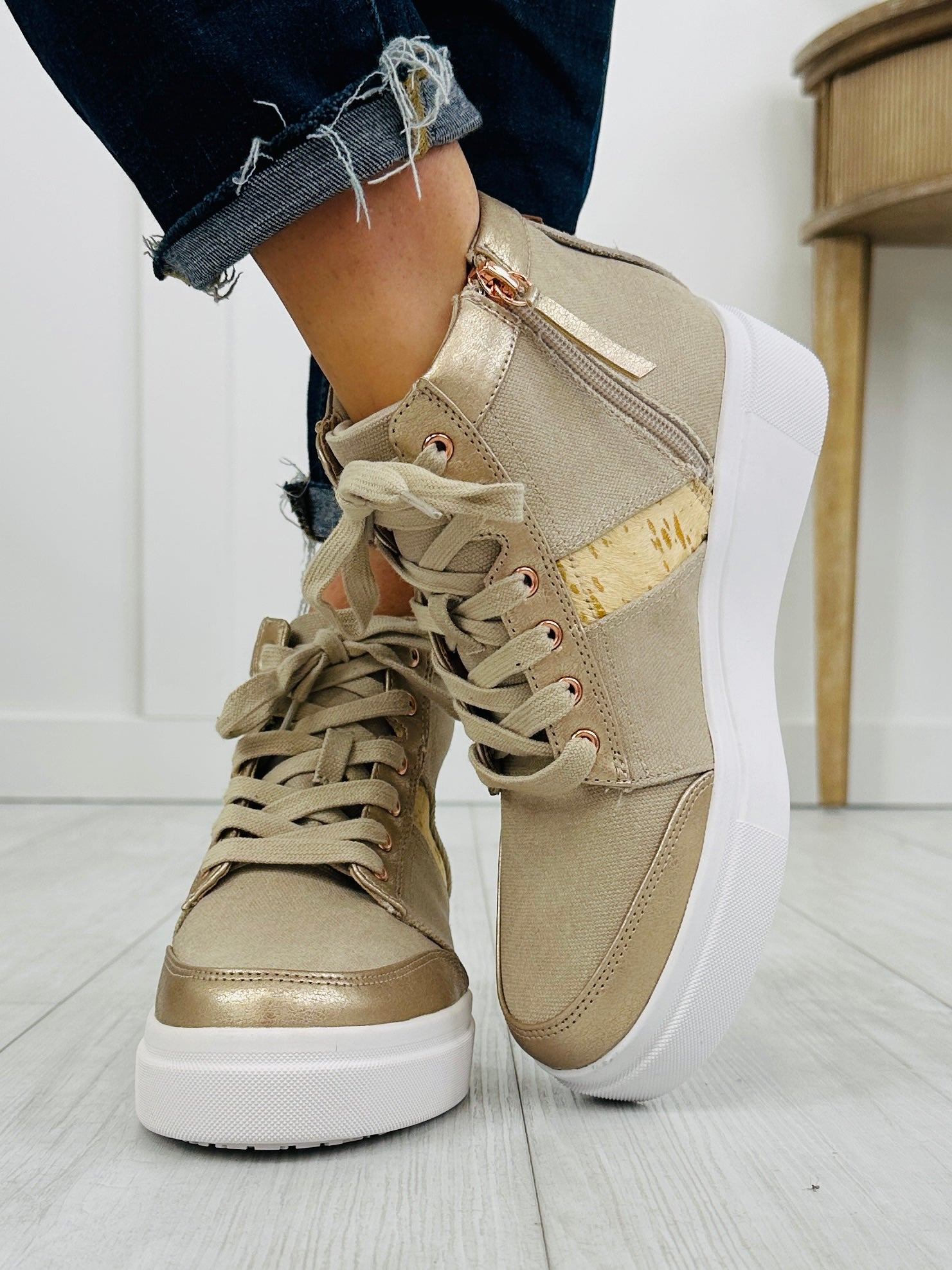 Women's Bone Platform Sneakers - product view 3