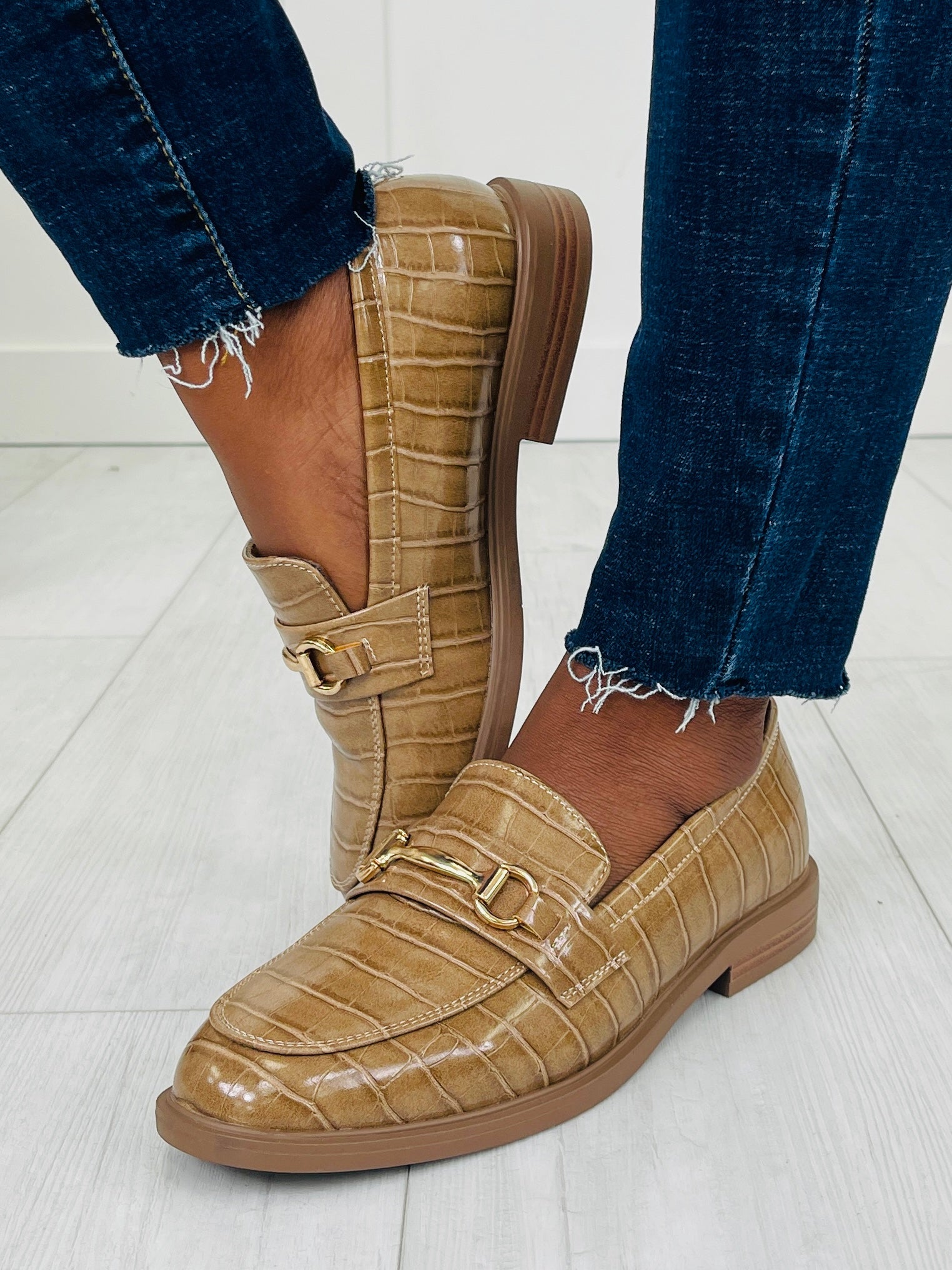 Women's Taupe Loafers - product view 3