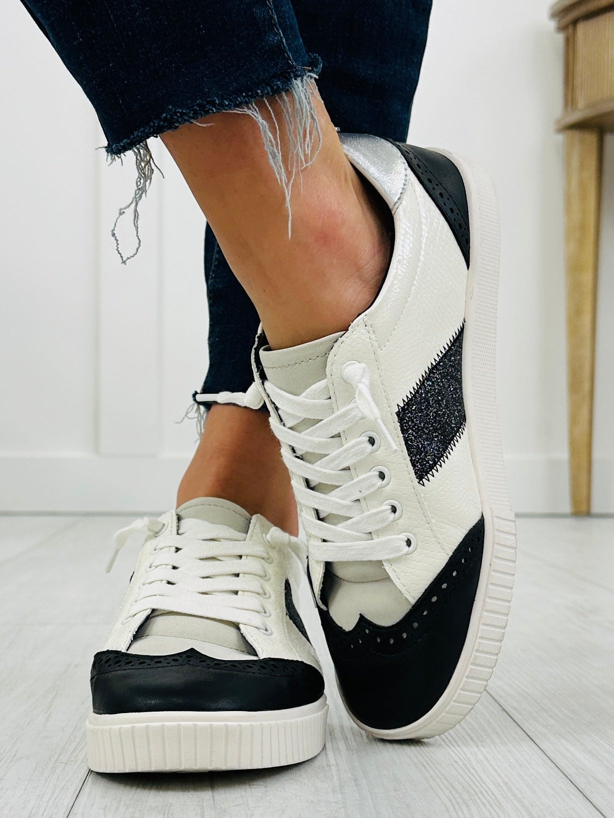 Women's Black Sneakers - product view 4