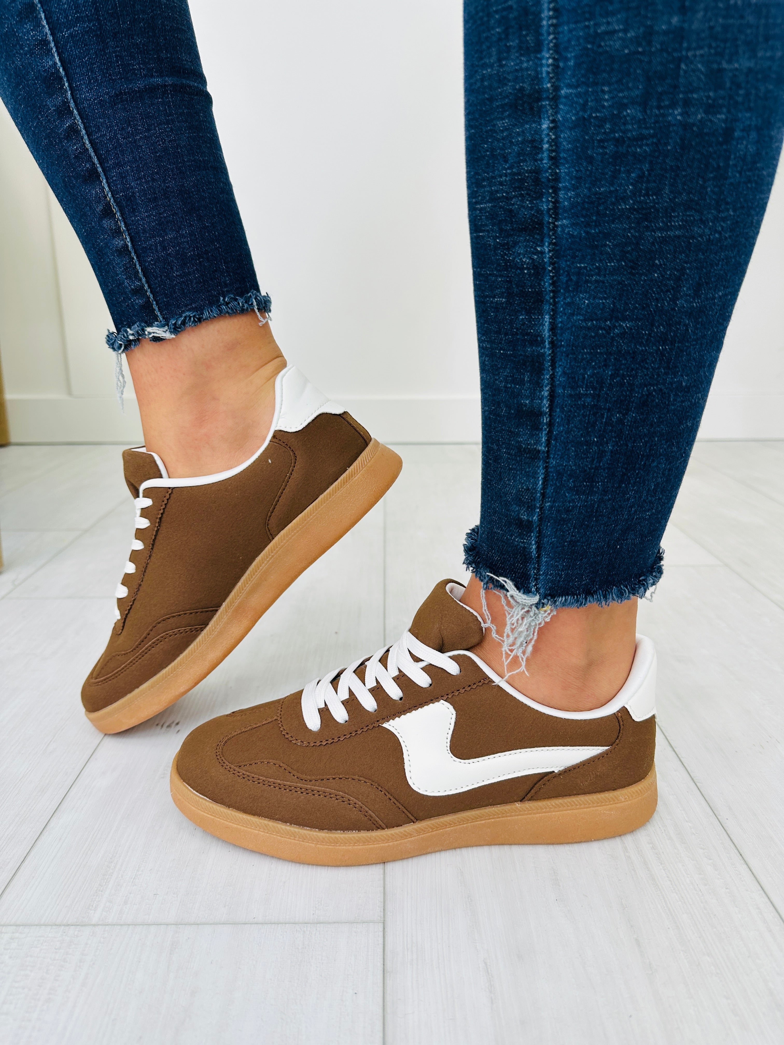 Women's Brown Colorblock Sneakers - product view 4