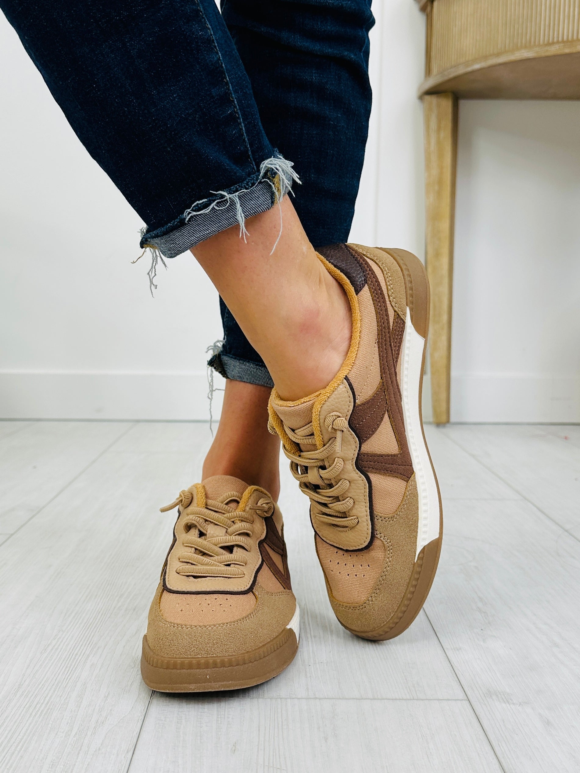 Women's Toasted Almond Platform Sneakers - product view 3