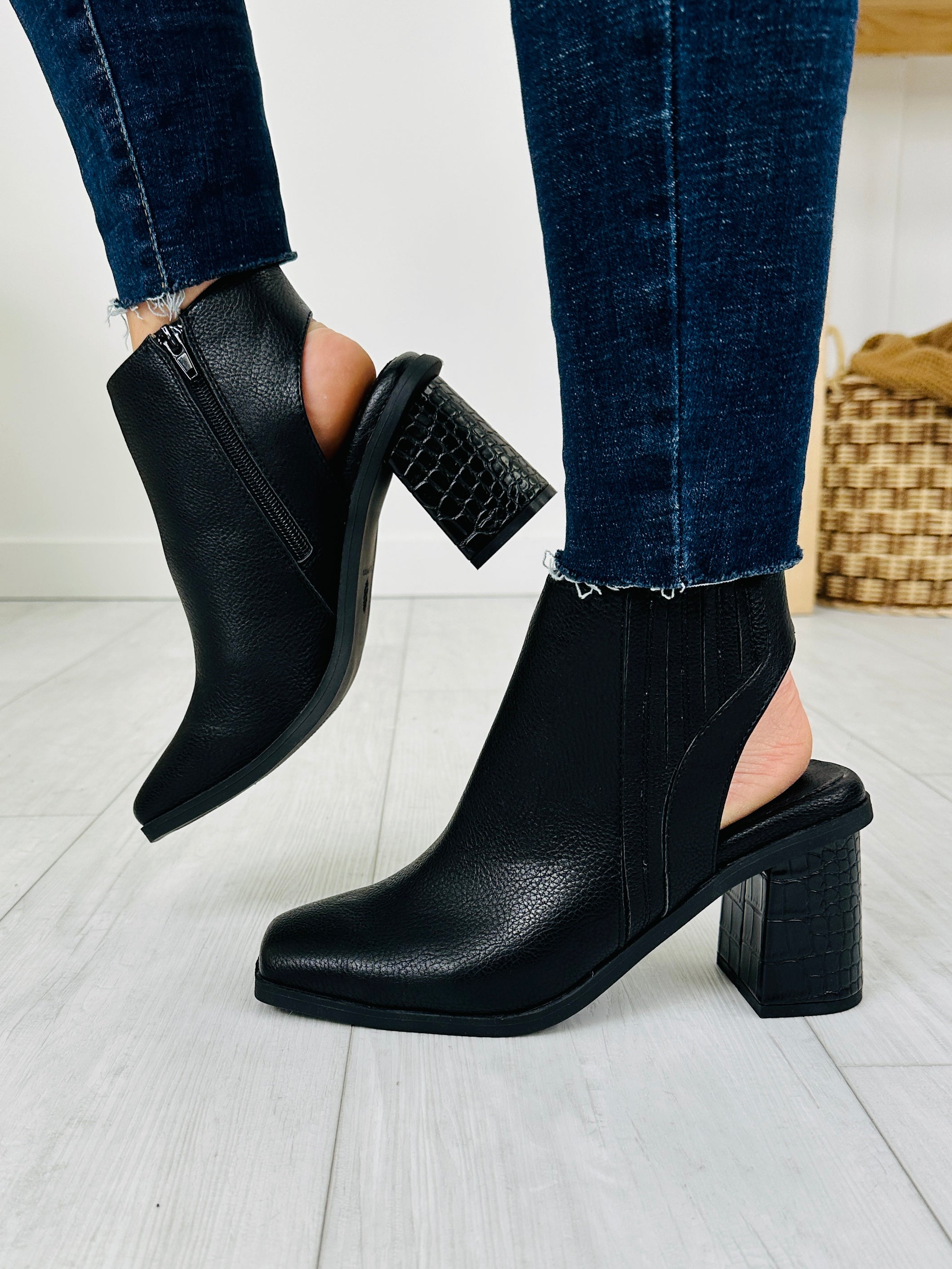 Women's Black Booties - product view 3