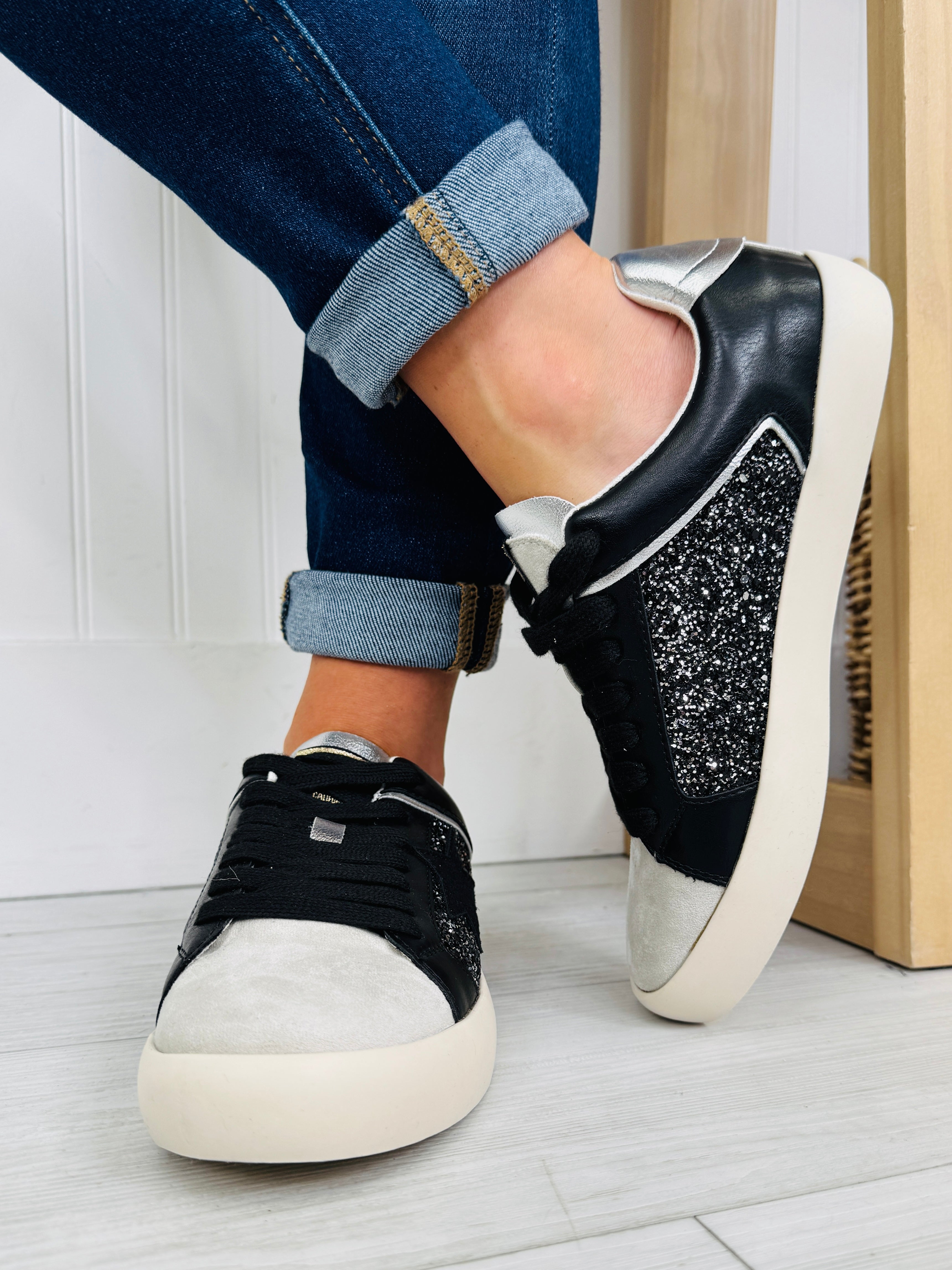 Women's Black Platform Sneakers - product view 3