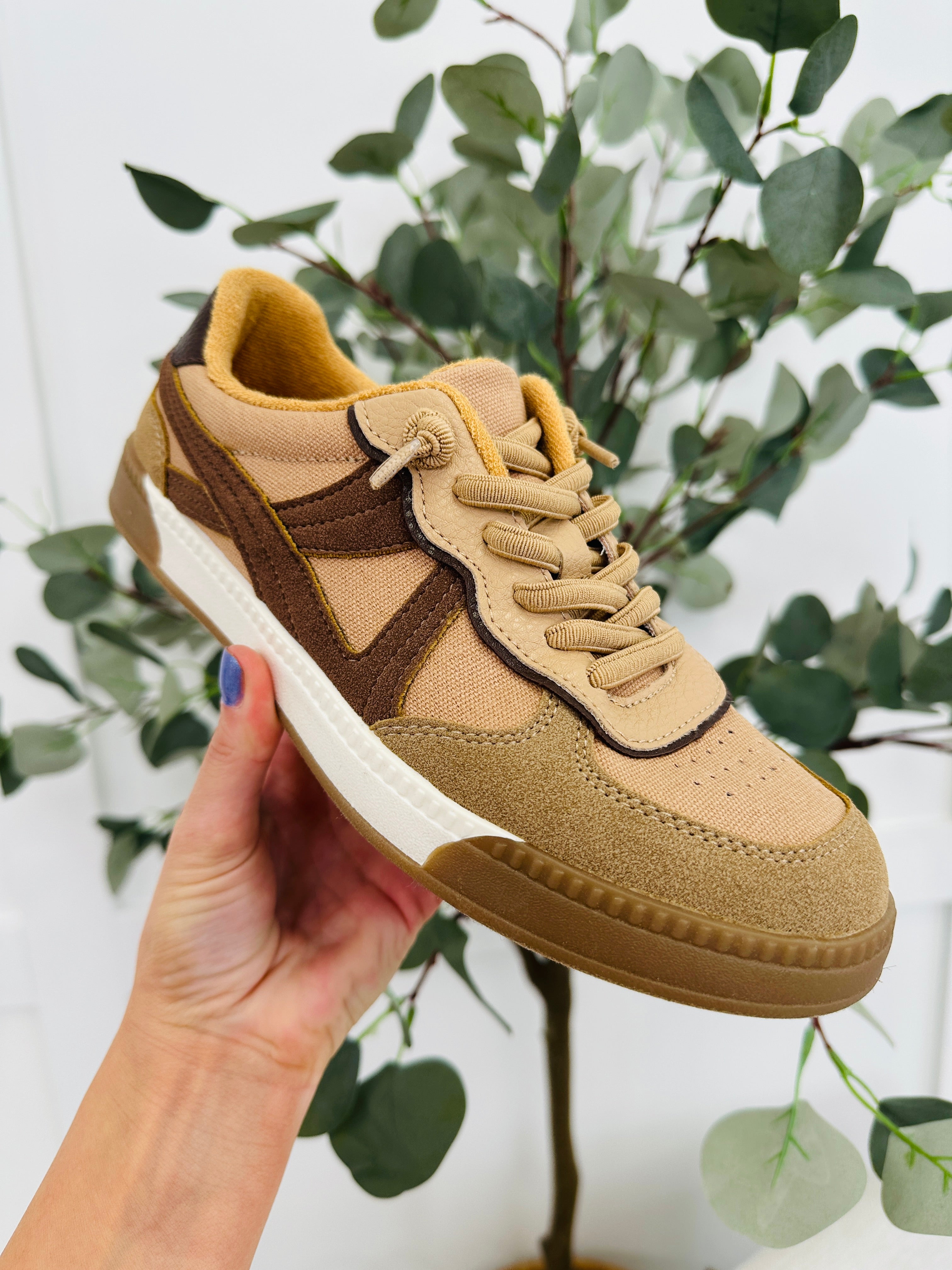 Women's Toasted Almond Platform Sneakers - product view 1