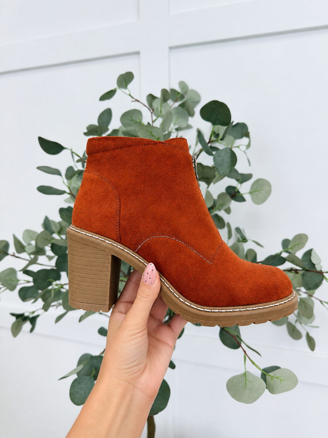 Women's Rust Platform Booties - product view 1