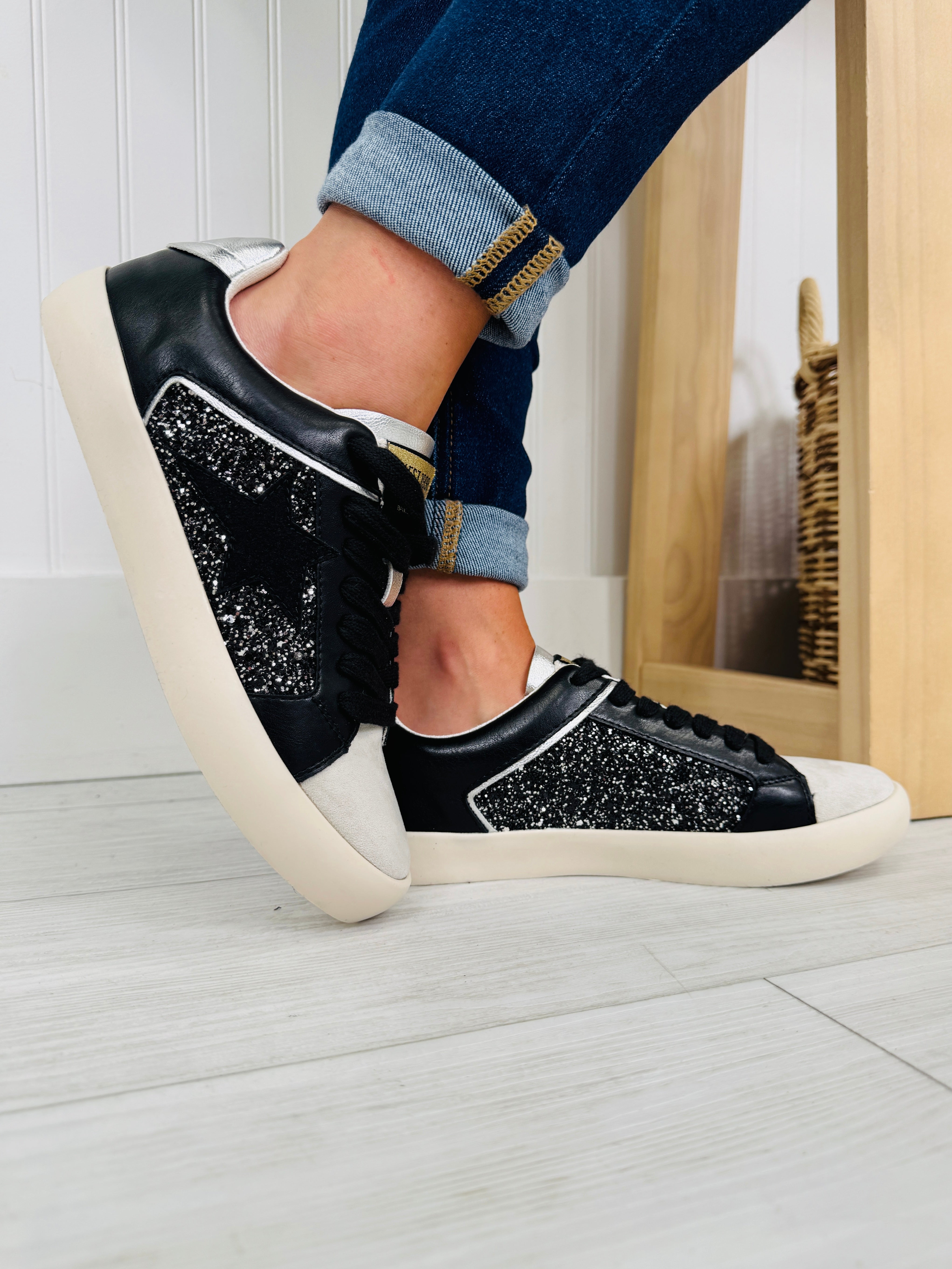 Women's Black Platform Sneakers - product view 4