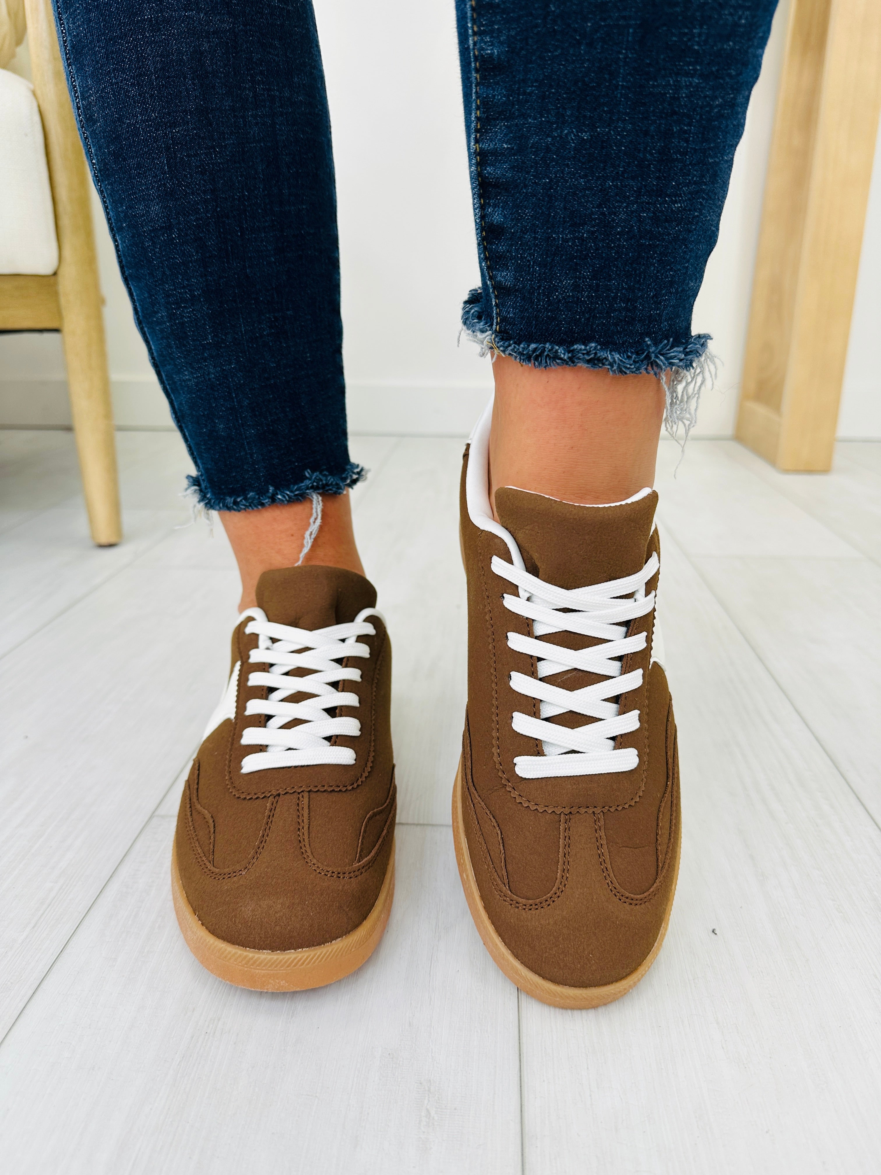 Women's Brown Colorblock Sneakers - product view 2