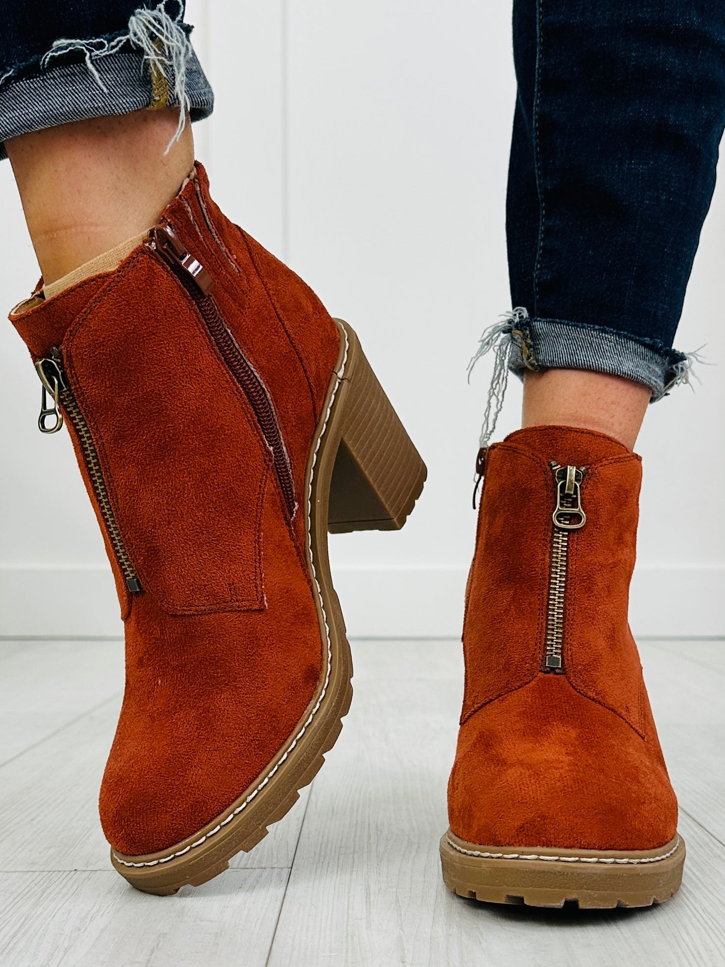 Women's Rust Platform Booties - product view 3