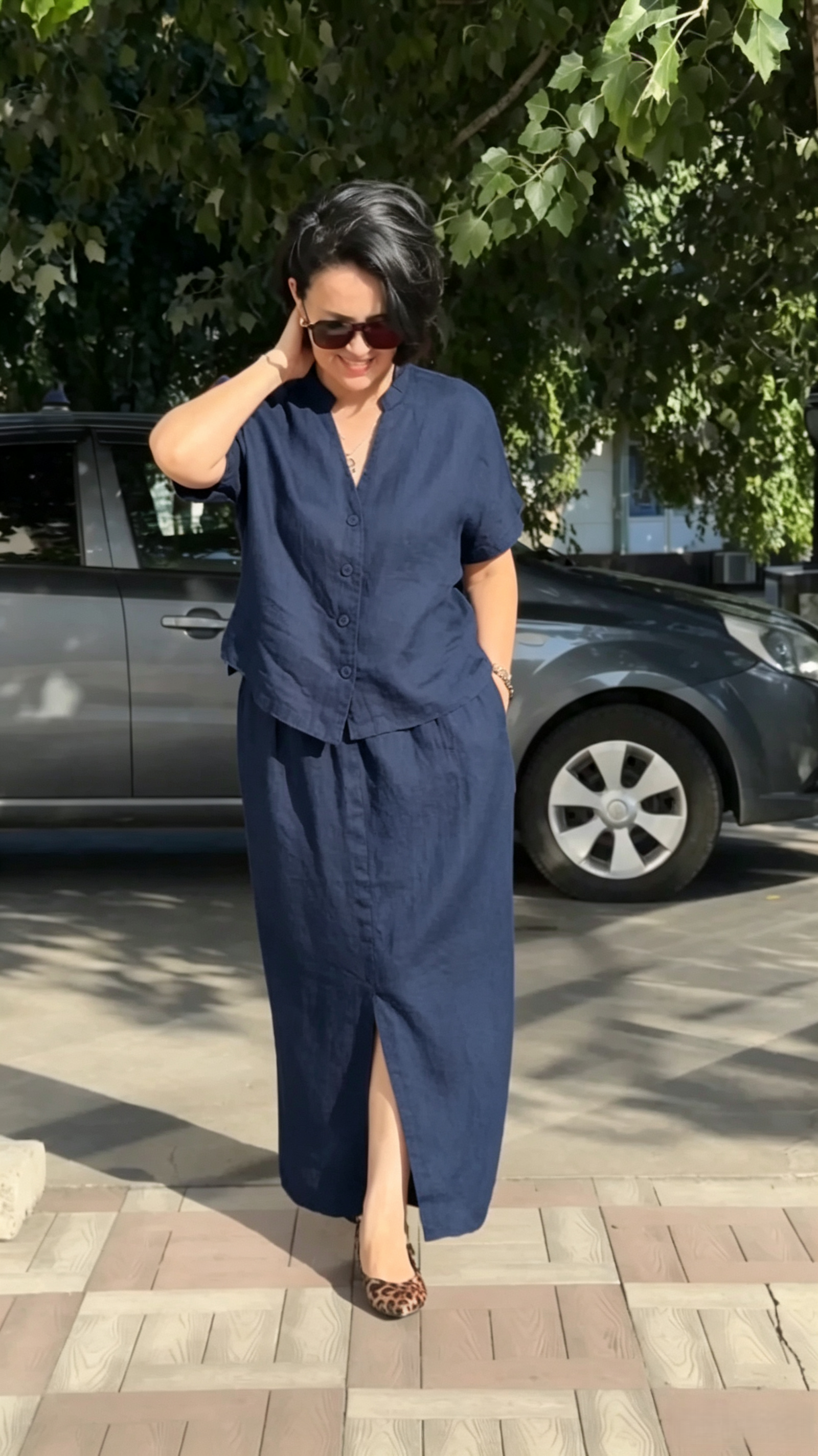 Women's Casual Cotton-Linen Two-Piece Set
