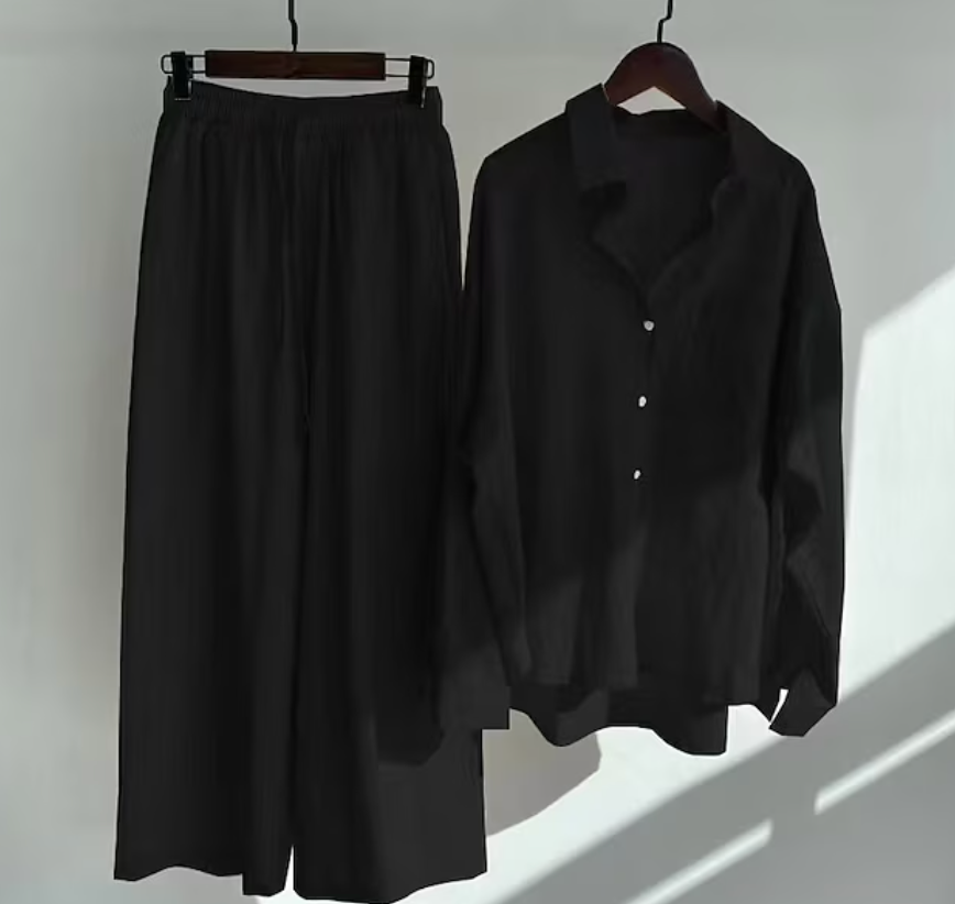 Oversized Blouse And Palazzo Pants Set