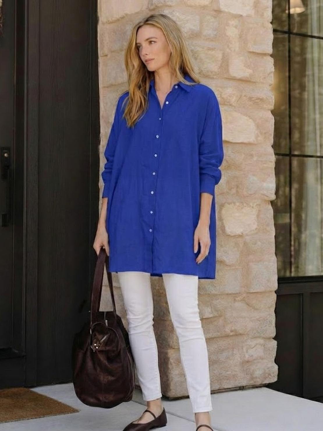 🔥CLEARANCE SALE🔥 The Oversized 100% Cotton Linen Shirt