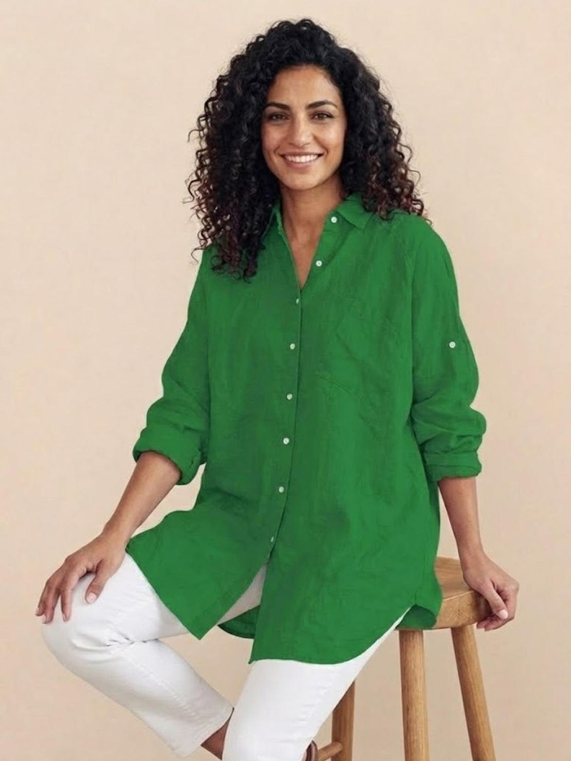 🔥CLEARANCE SALE🔥 The Oversized 100% Cotton Linen Shirt