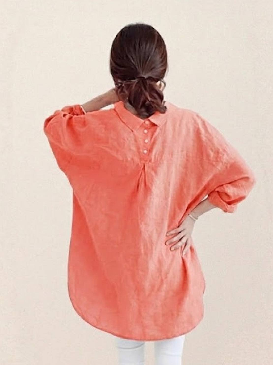 🔥CLEARANCE SALE🔥 The Oversized 100% Cotton Linen Shirt