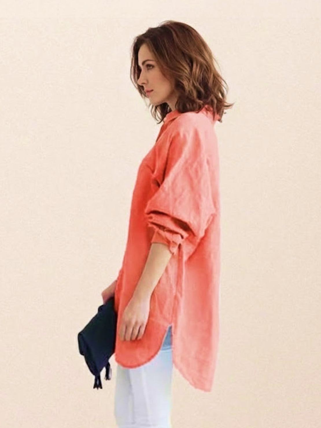 🔥CLEARANCE SALE🔥 The Oversized 100% Cotton Linen Shirt