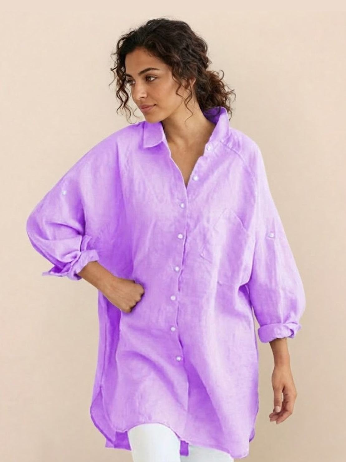 🔥CLEARANCE SALE🔥 The Oversized 100% Cotton Linen Shirt