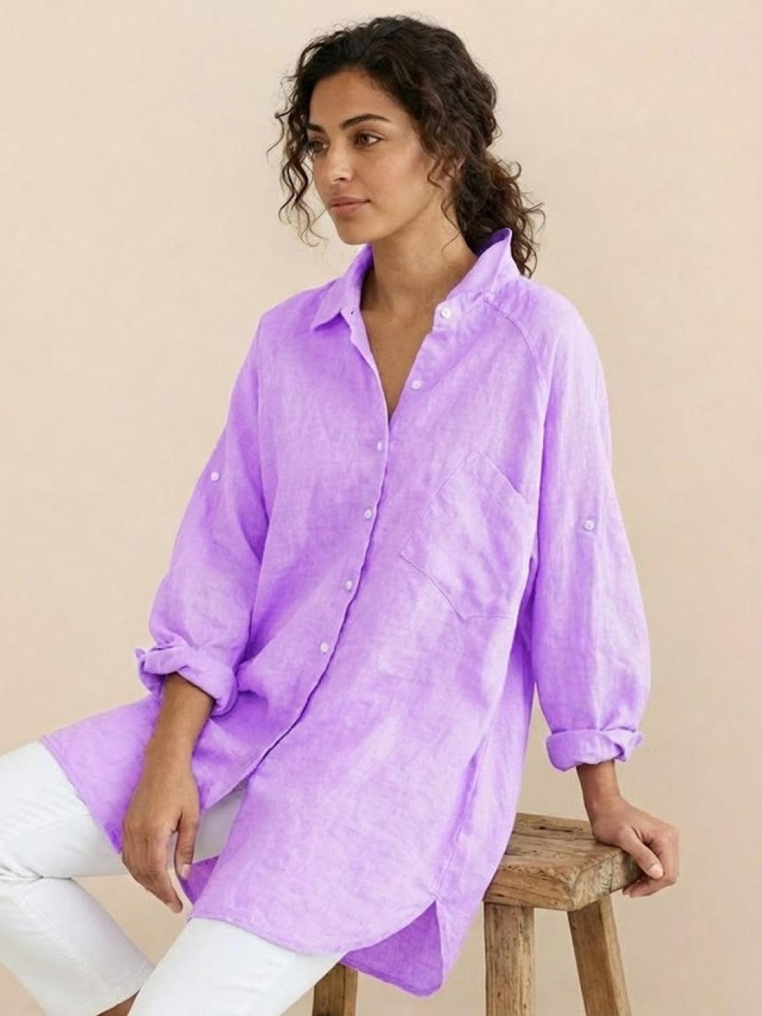 🔥CLEARANCE SALE🔥 The Oversized 100% Cotton Linen Shirt