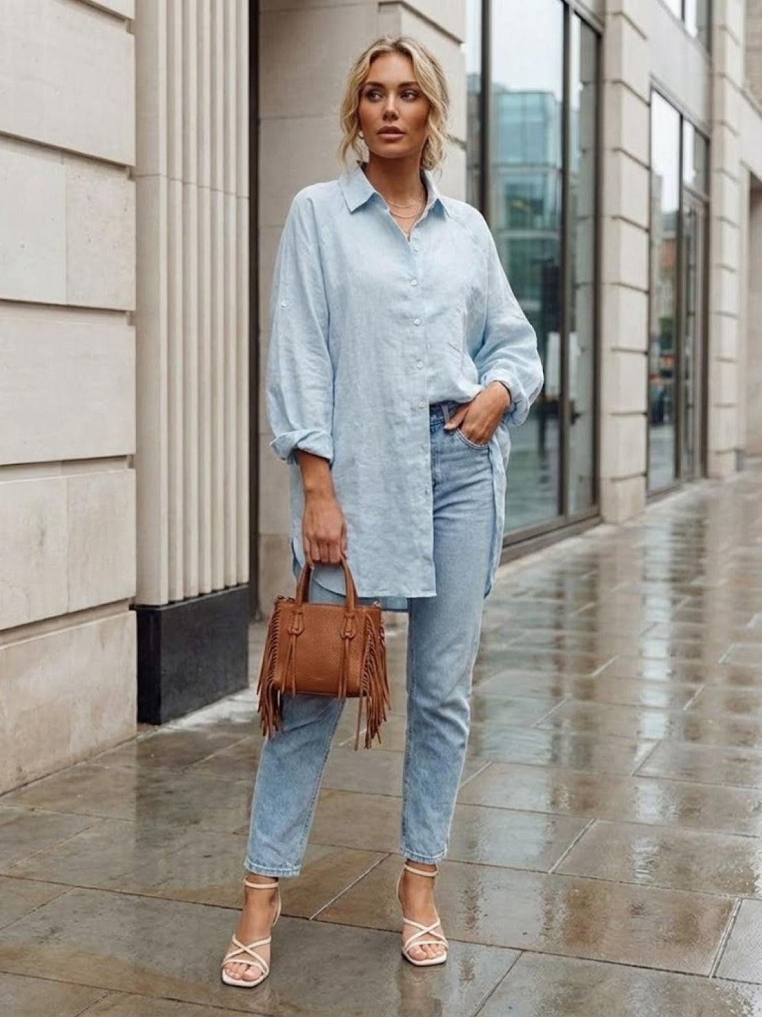 🔥CLEARANCE SALE🔥 The Oversized 100% Cotton Linen Shirt