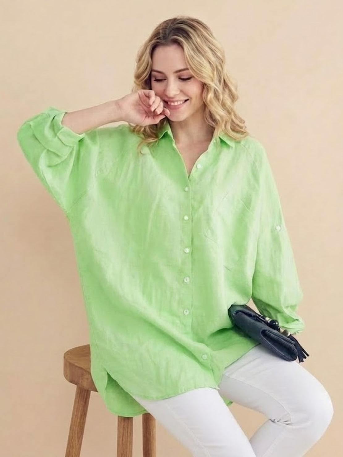 🔥CLEARANCE SALE🔥 The Oversized 100% Cotton Linen Shirt
