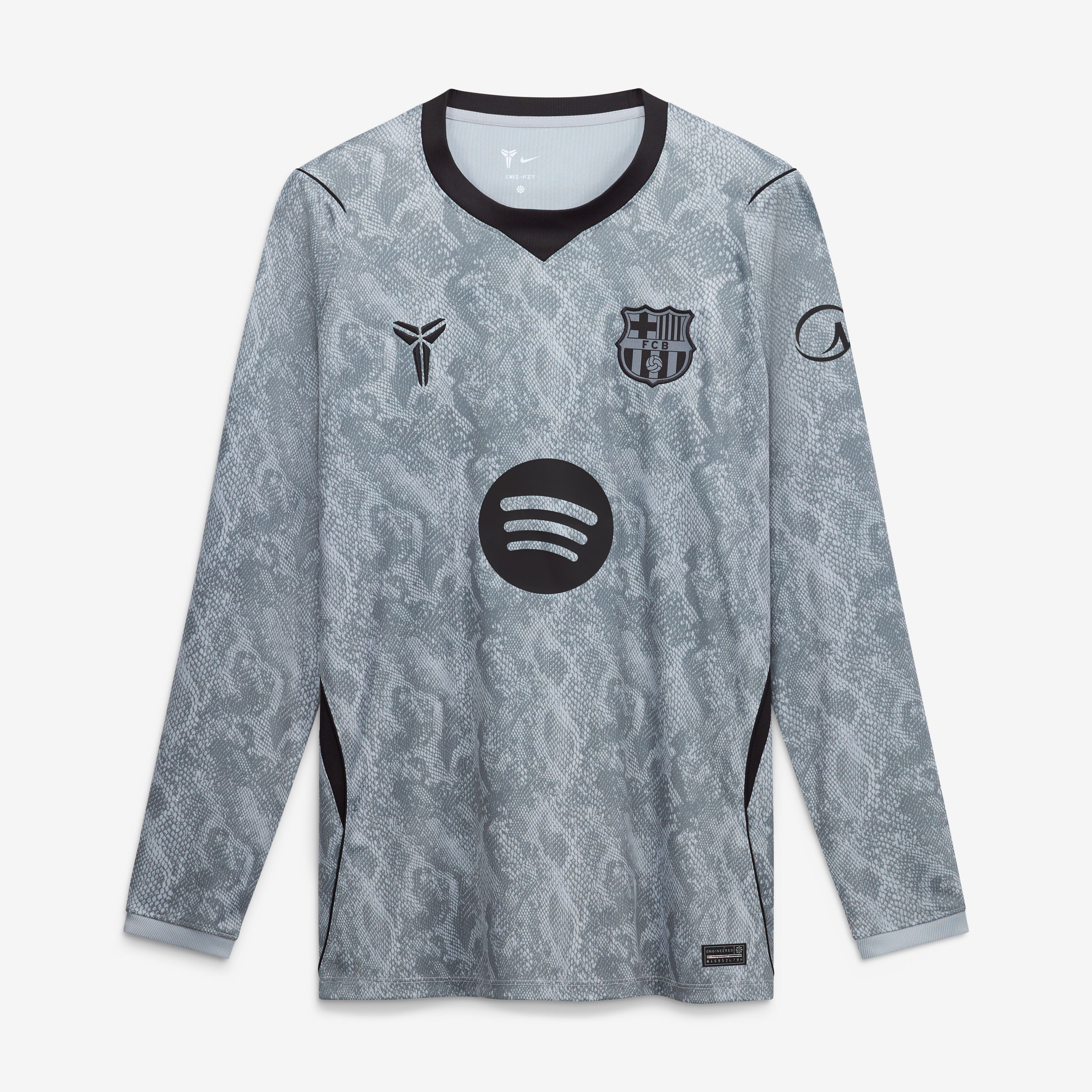 Barcelona Youth 2026/27 Away Stadium Replica Long Sleeve Goalkeeper Jersey - Gray