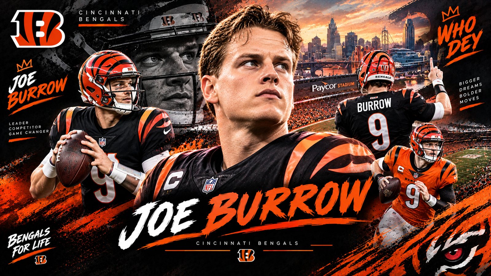 Joe Burrow Cincinnati Bengals player card