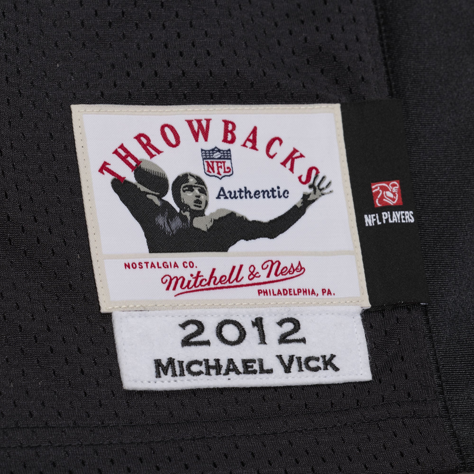 Men's Philadelphia Eagles Michael Vick Mitchell & Ness Black 2012 Throwback Jersey