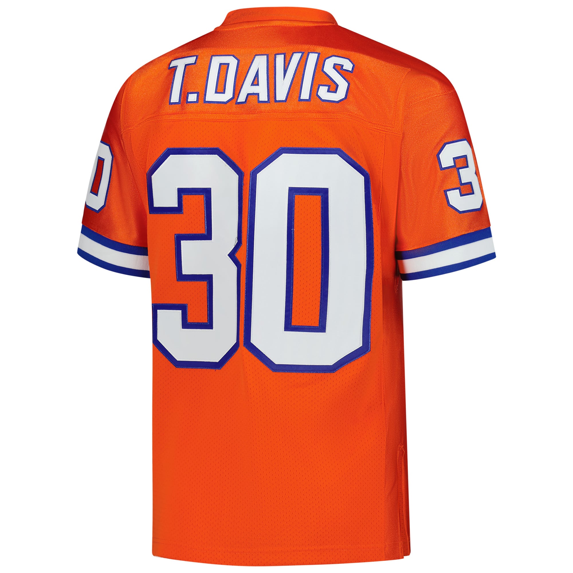 Men's Denver Broncos Terrell Davis Mitchell & Ness Orange 1995 Throwback Retired Player Jersey