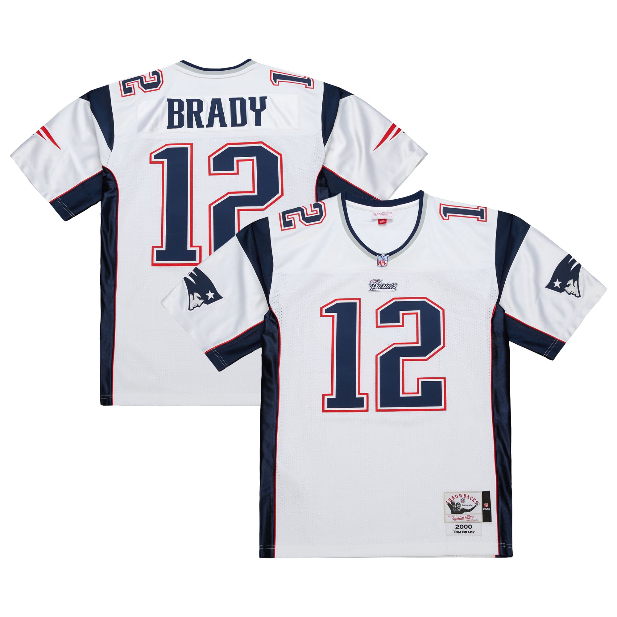 Tom Brady New England Patriots Mitchell & Ness 2000 Jersey - White