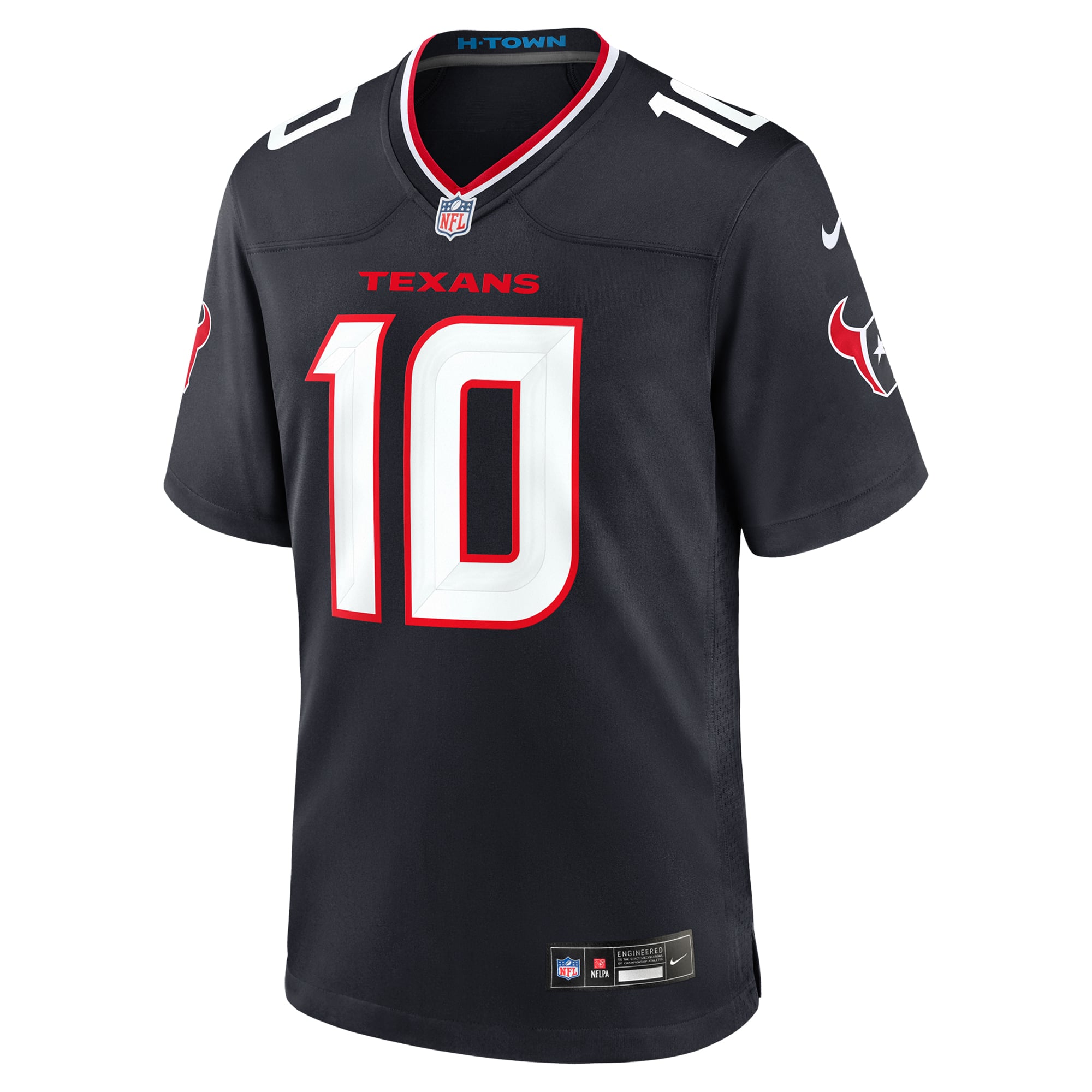 Men's Houston Texans Davis Mills Navy Team Game Jersey