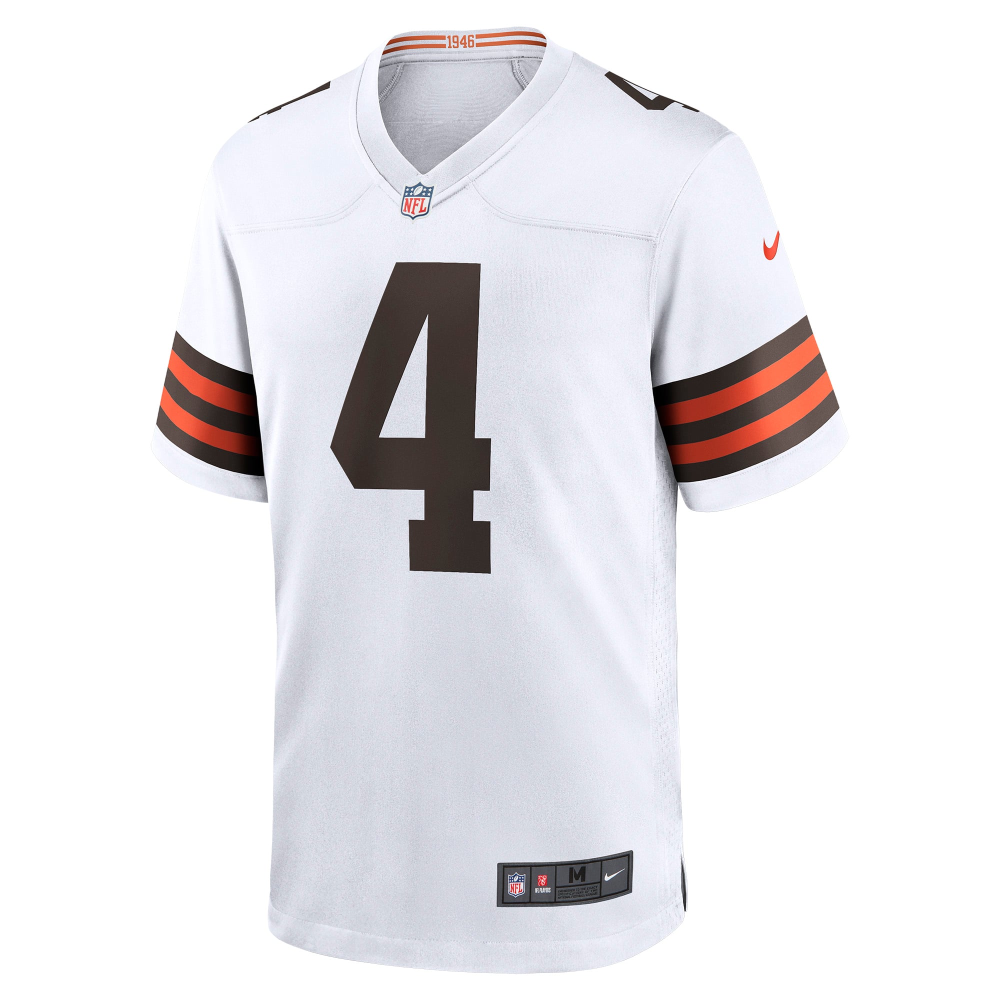 Men's Cleveland Browns Deshaun Watson White Game Jersey