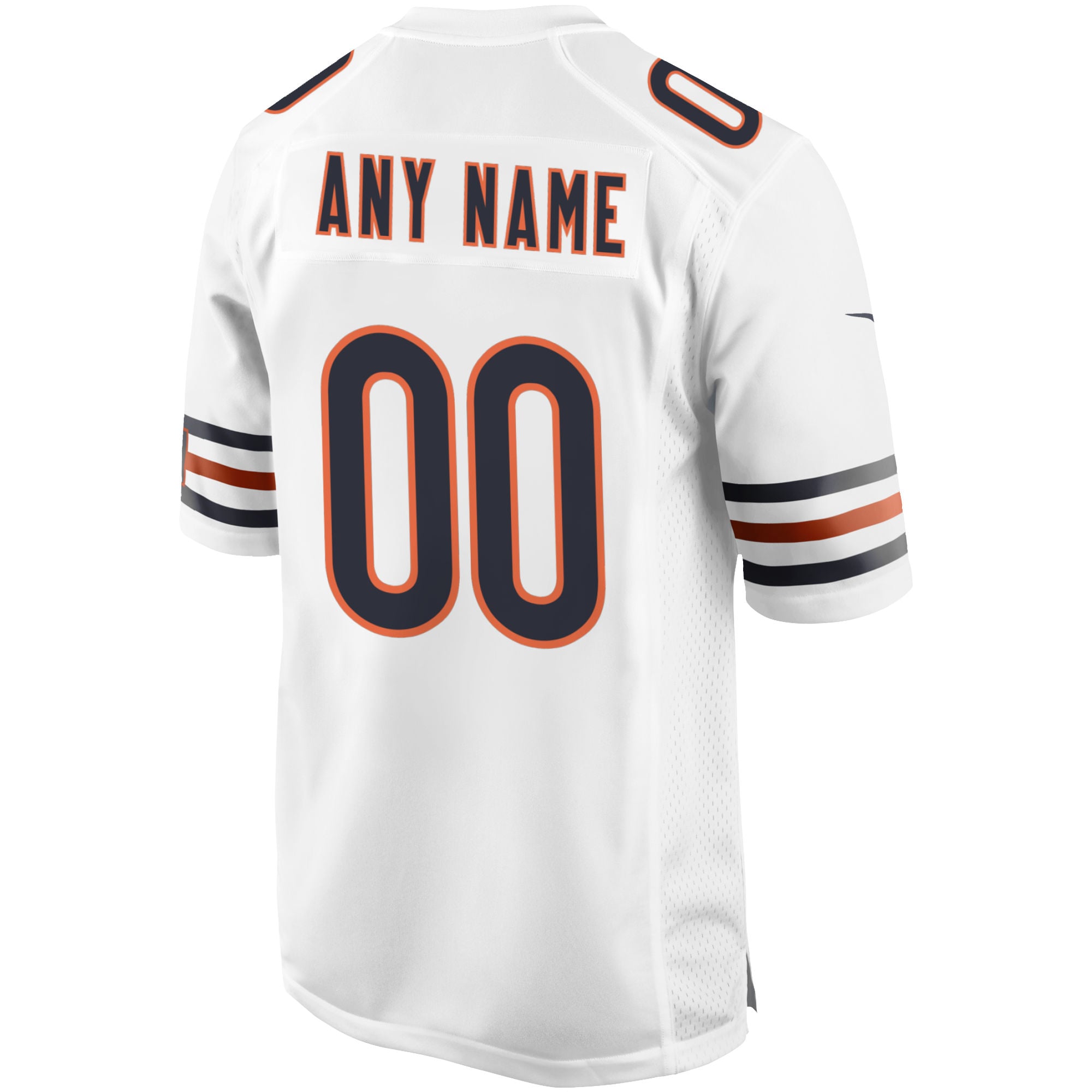 Men's Chicago Bears White Custom Game Jersey