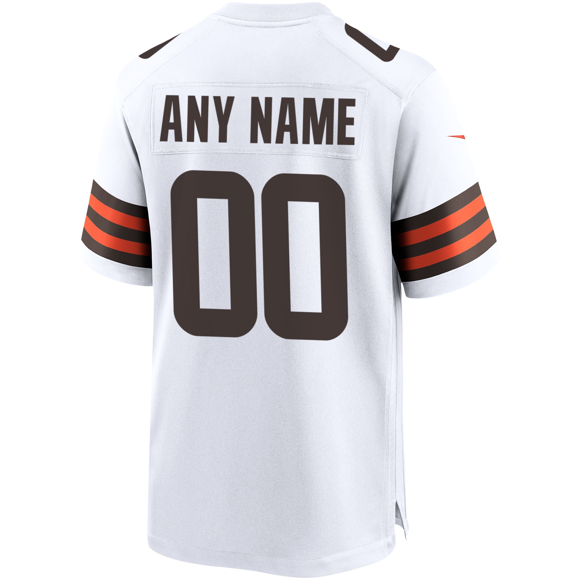 Men's Cleveland Browns White Custom Game Jersey