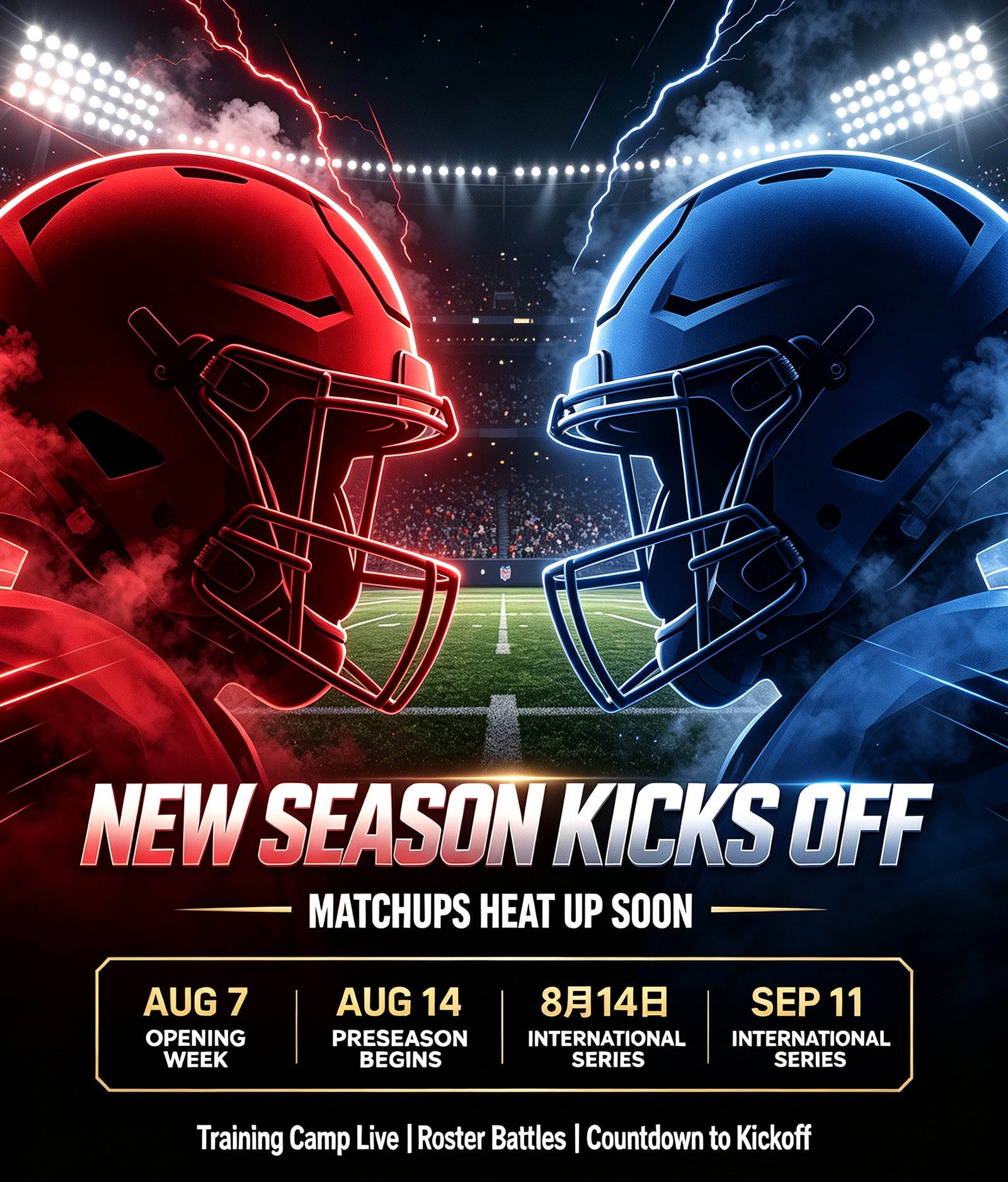 NFL new season kicks off matchup graphic