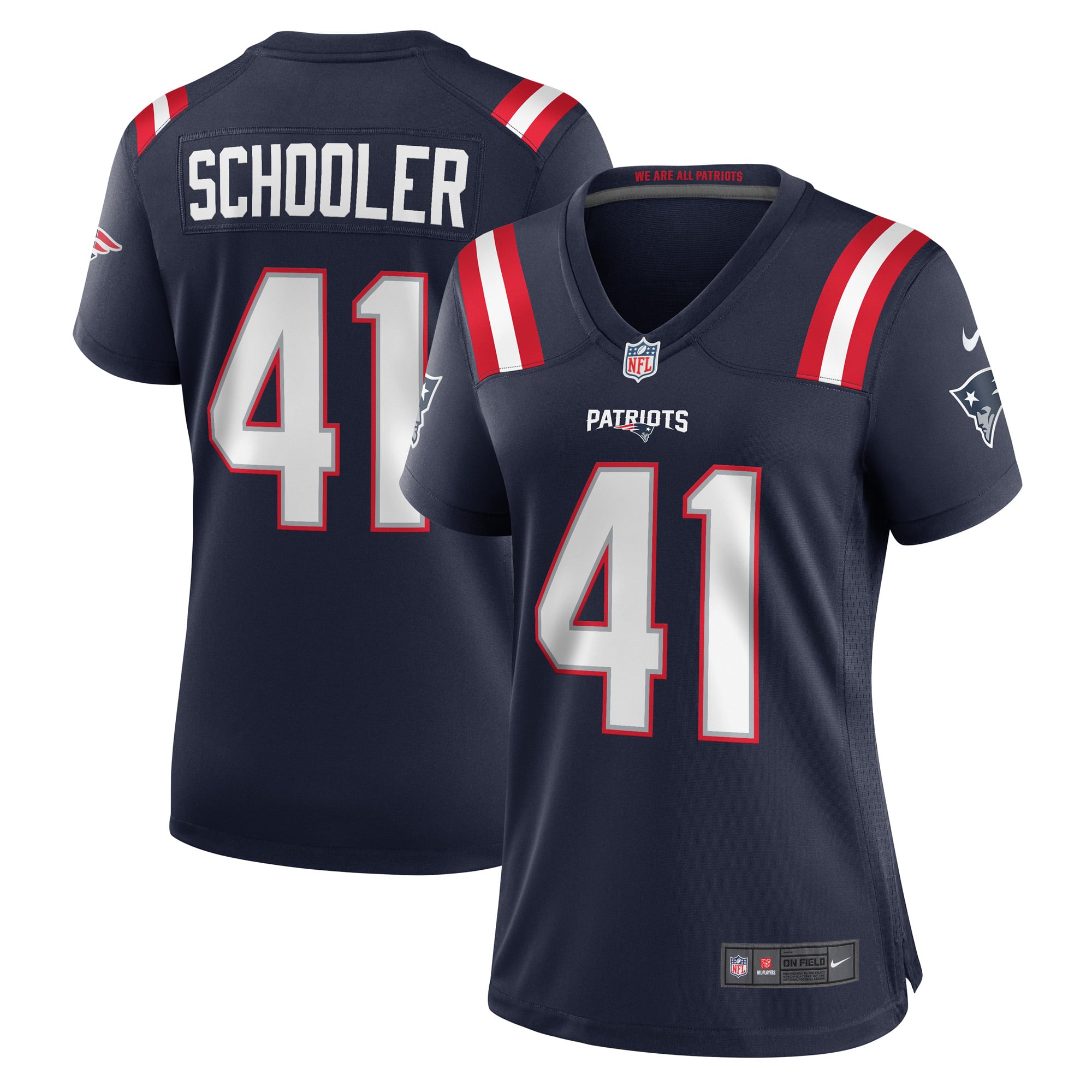 Women's New England Patriots Brenden Schooler Navy Game Jersey