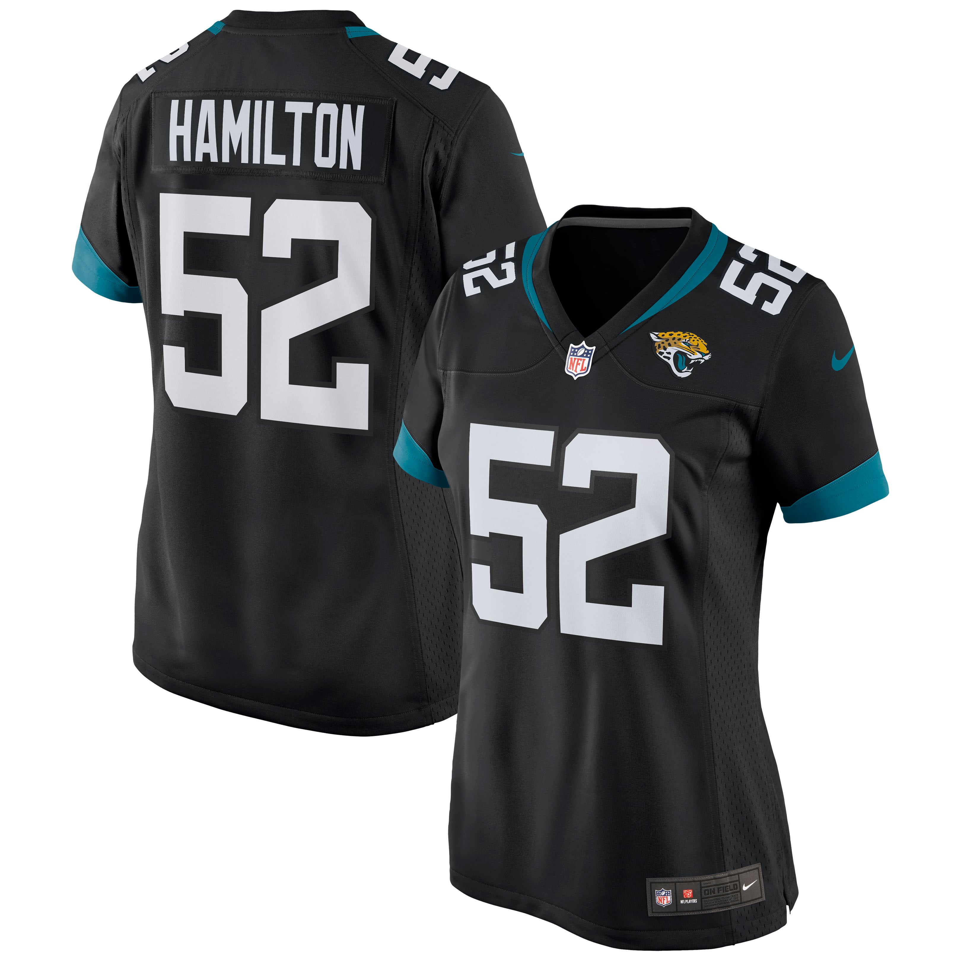 Women's Jacksonville Jaguars DaVon Hamilton Black Game Jersey