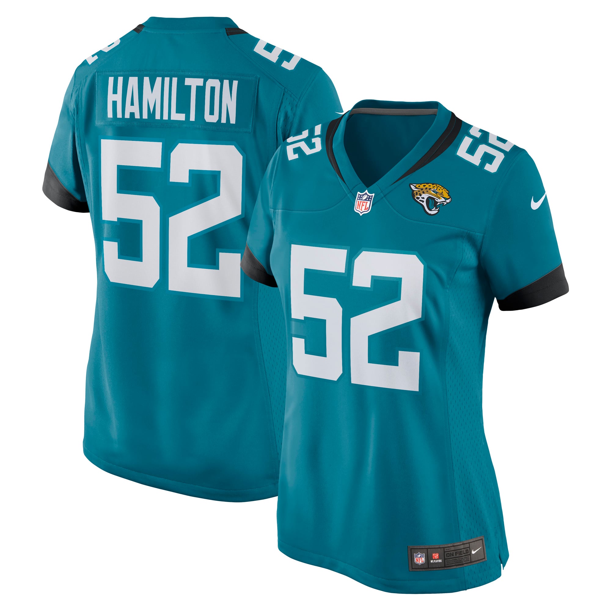 Women's Jacksonville Jaguars DaVon Hamilton Teal Game Jersey