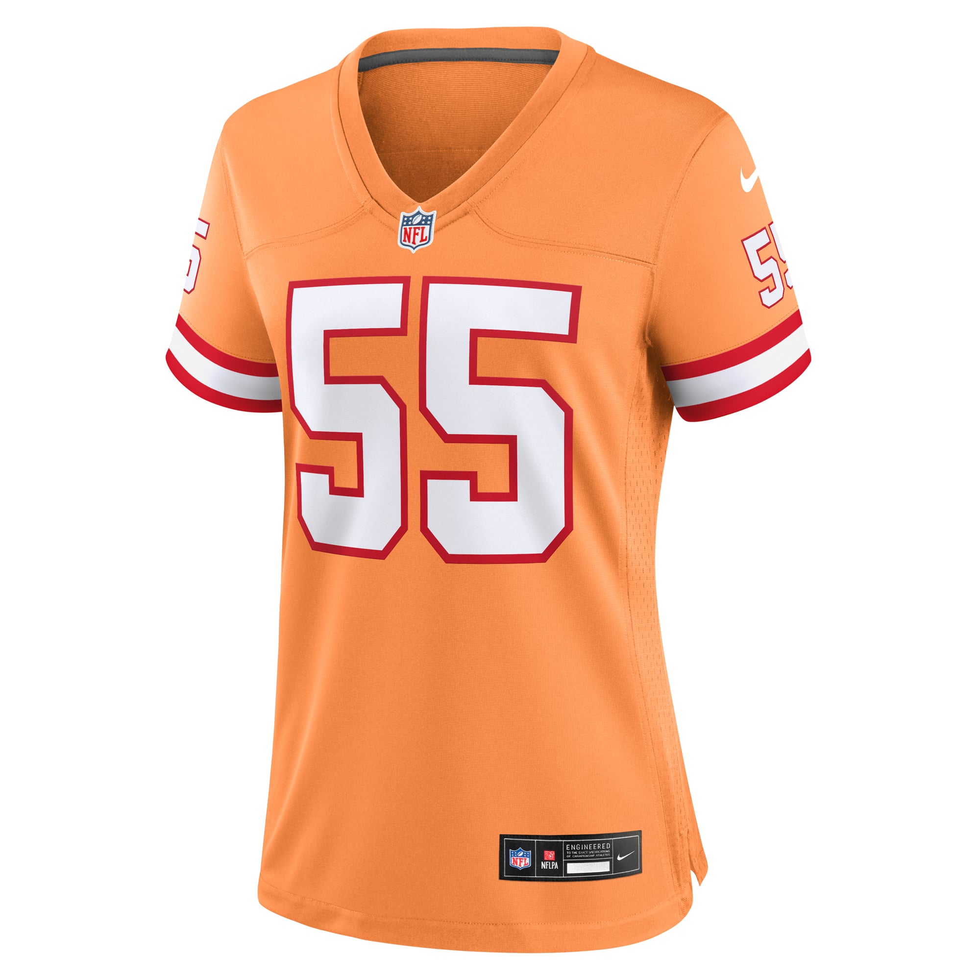 Women's Tampa Bay Buccaneers Derrick Brooks Orange Throwback Game Jersey