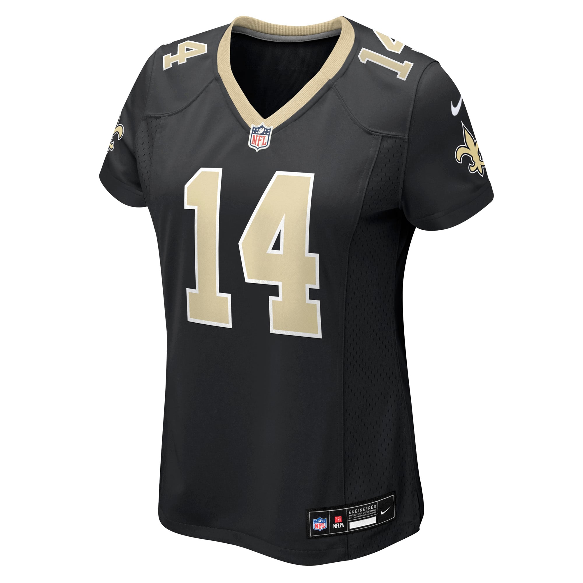 Women's New Orleans Saints Devaughn Vele Black Team Game Jersey