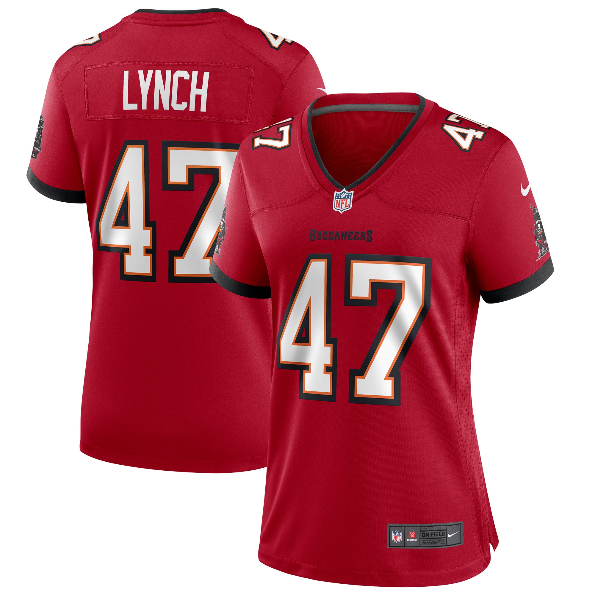 Women's Tampa Bay Buccaneers John Lynch Red Game Retired Player Jersey