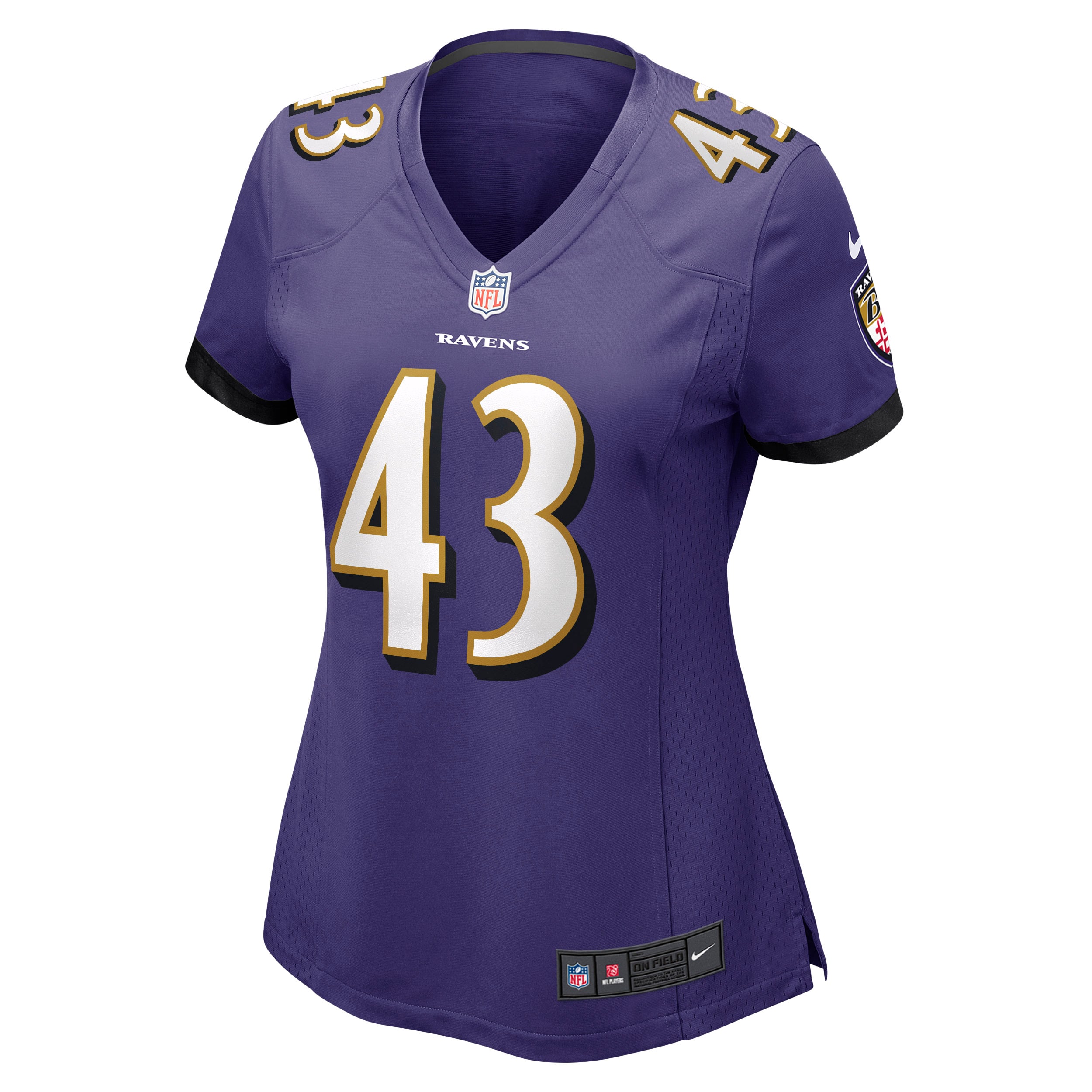 Women's Baltimore Ravens Justice Hill Purple Game Jersey