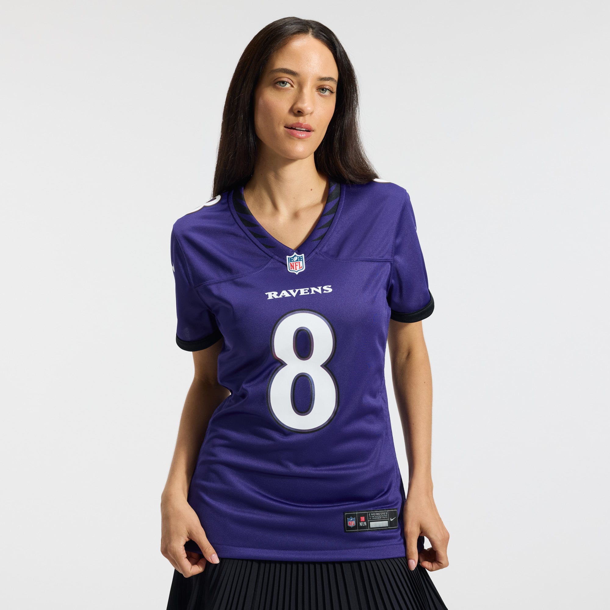 Lamar Jackson Baltimore Ravens Women's Team Game Jersey - Purple