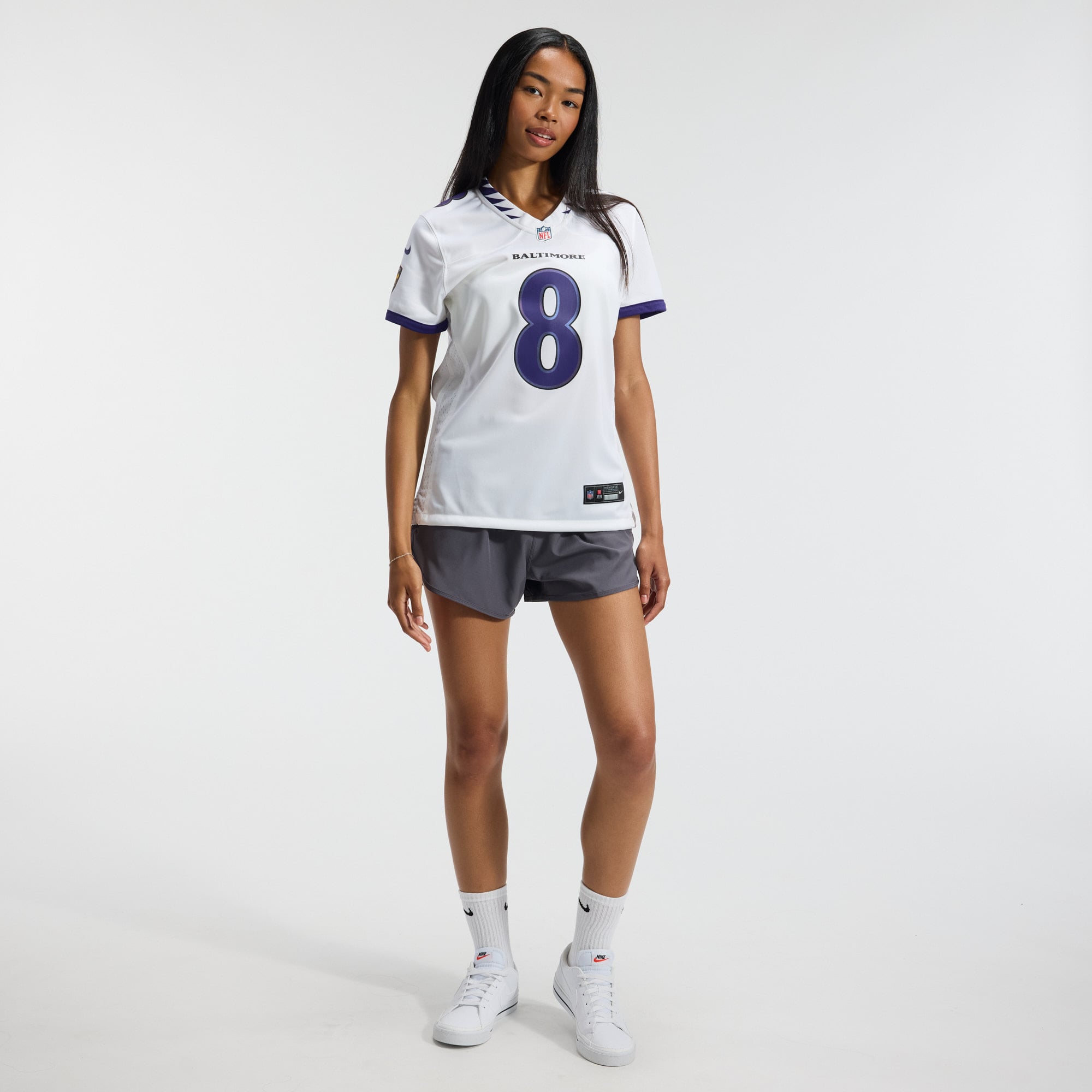 Lamar Jackson Baltimore Ravens Women's Game Jersey - White
