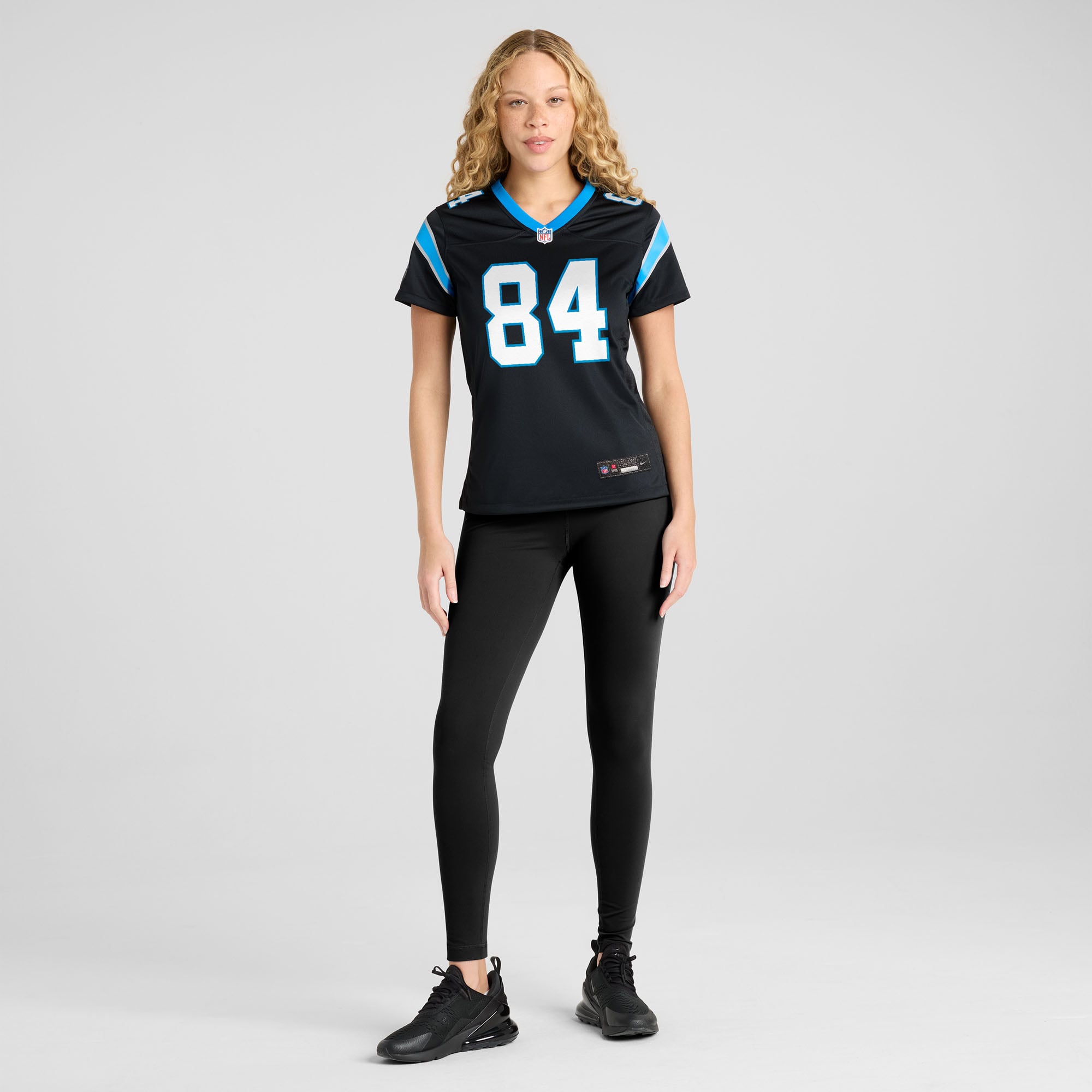 Women's Carolina Panthers Mitchell Evans Black Team Game Jersey