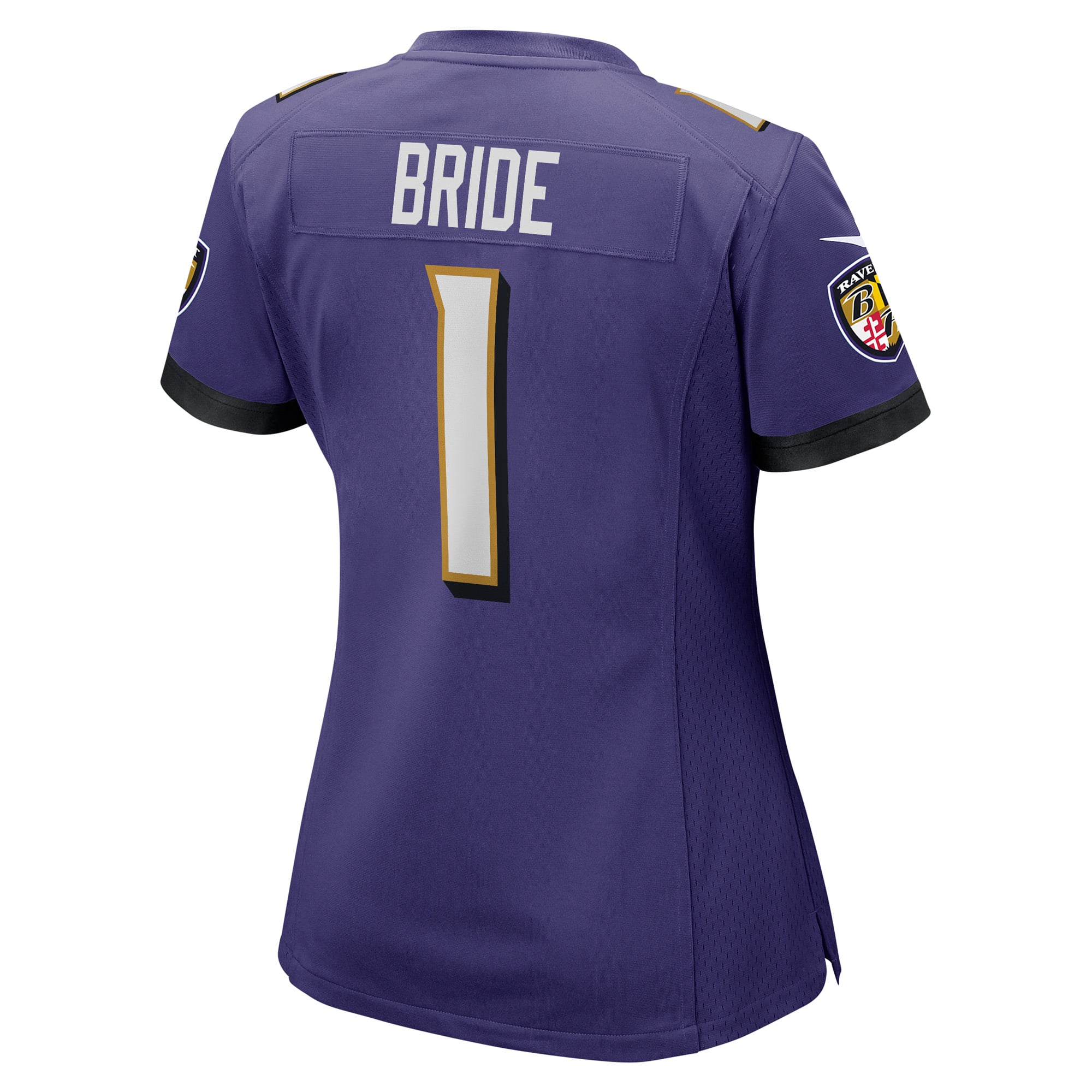Women's Baltimore Ravens Number 1 Bride Purple Game Jersey