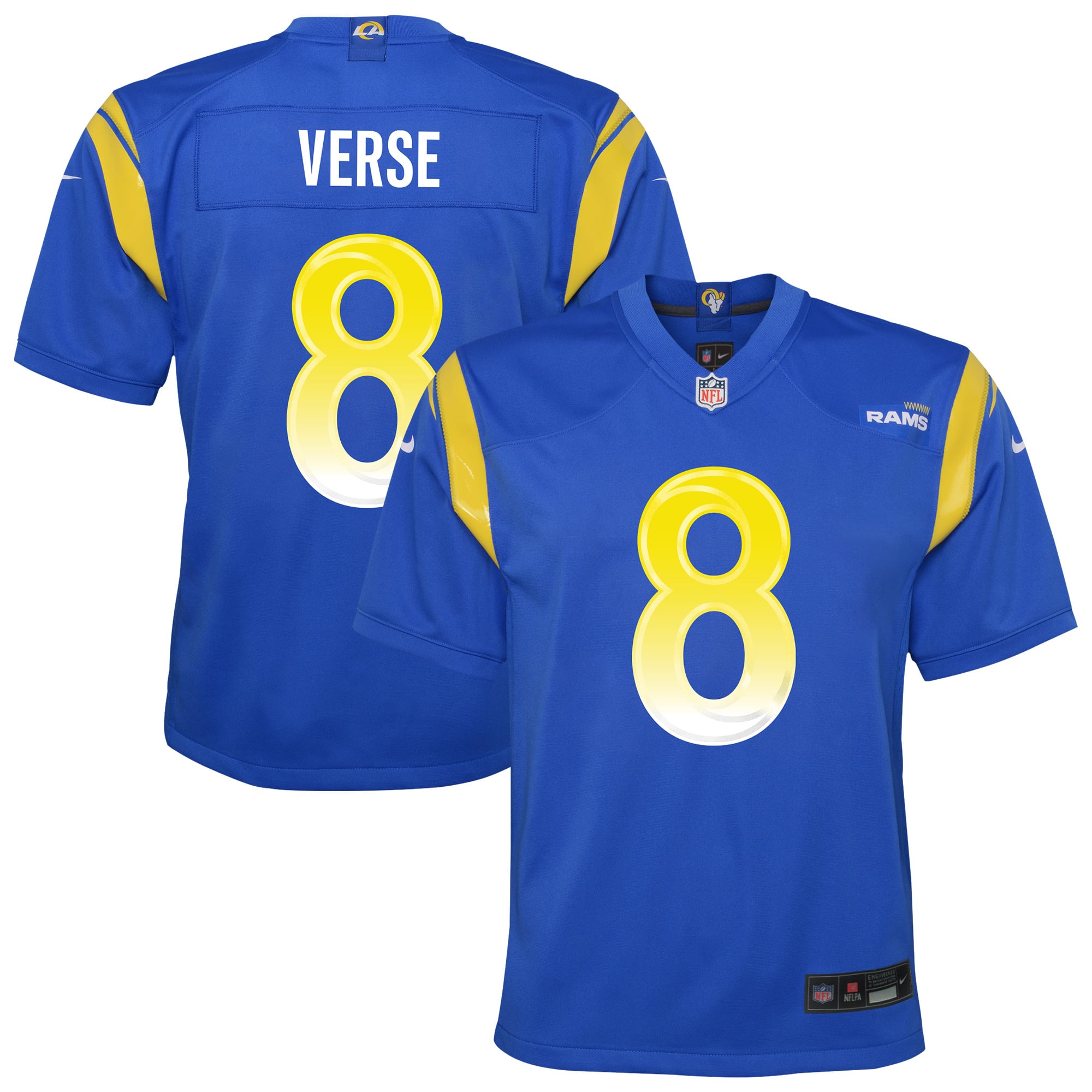 Youth Los Angeles Rams Jared Verse Royal Team Game Jersey