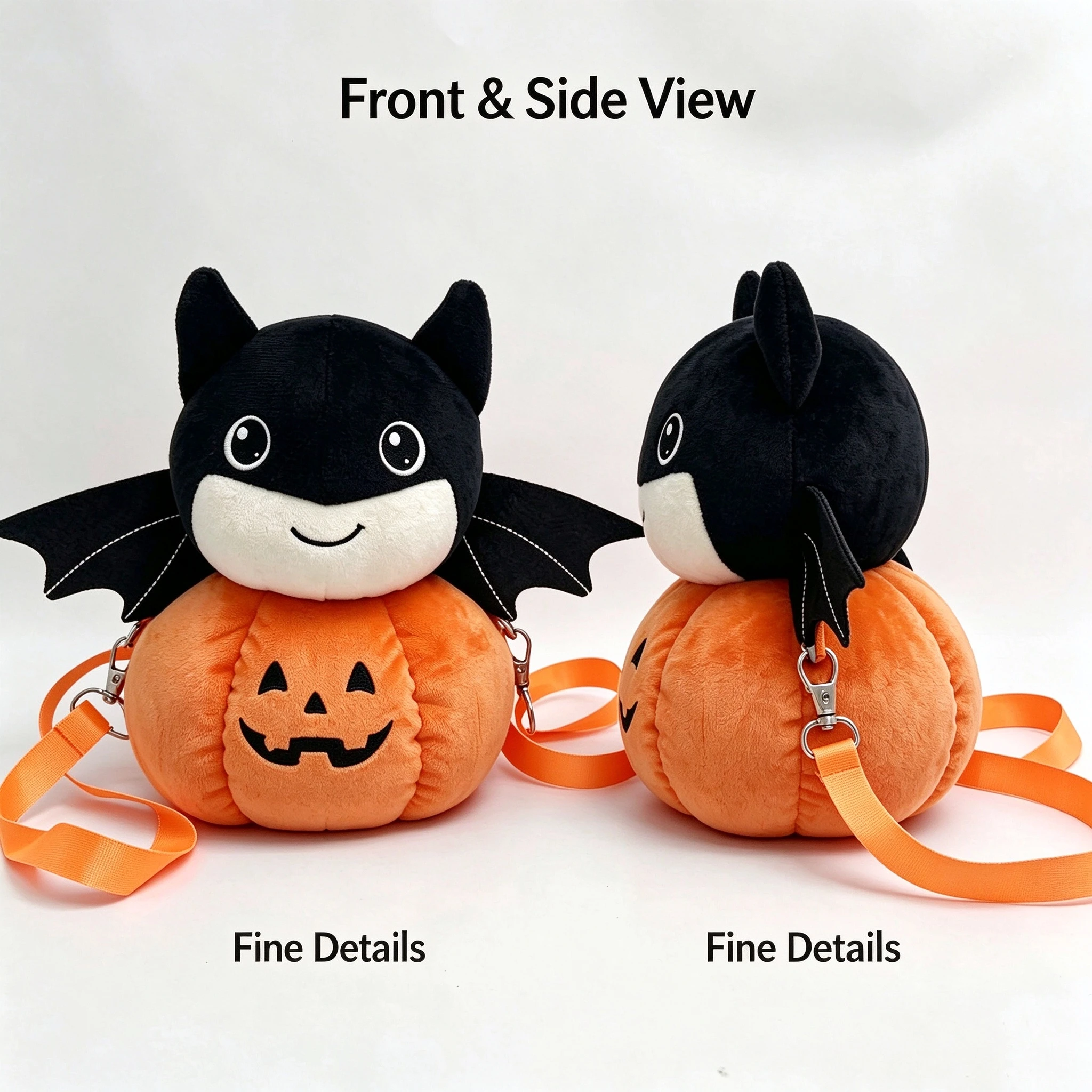 Bat Pumpkin Plush Bag