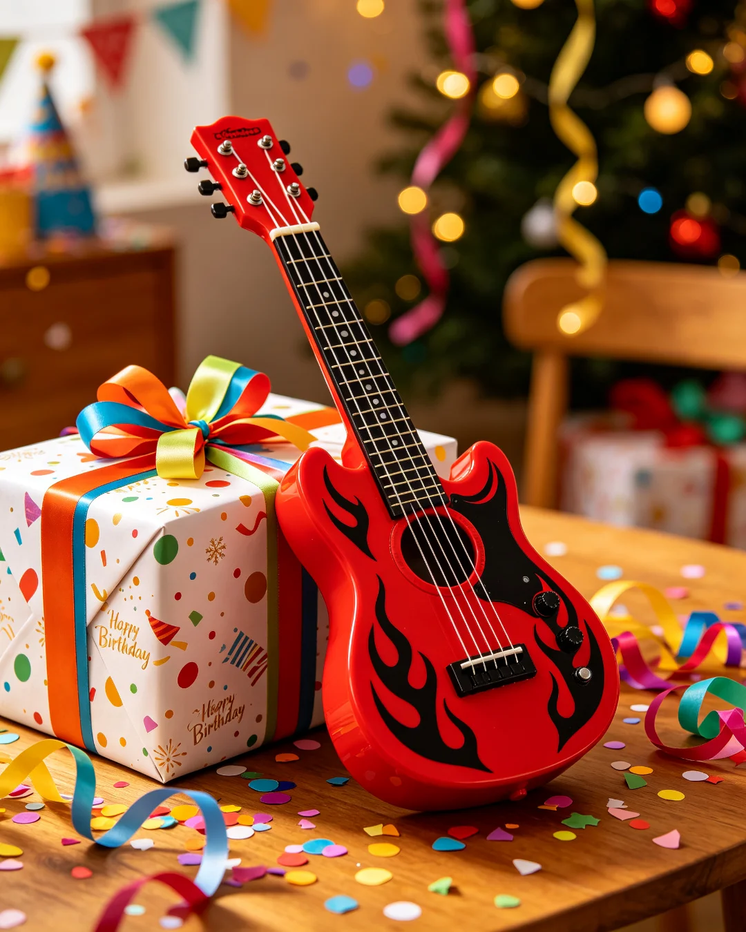 😀Kids Electric Toy Guitar with Flashing Lights & Music - Rock Band Musical Instrument Toy for Boys & Girls Ages 4-6